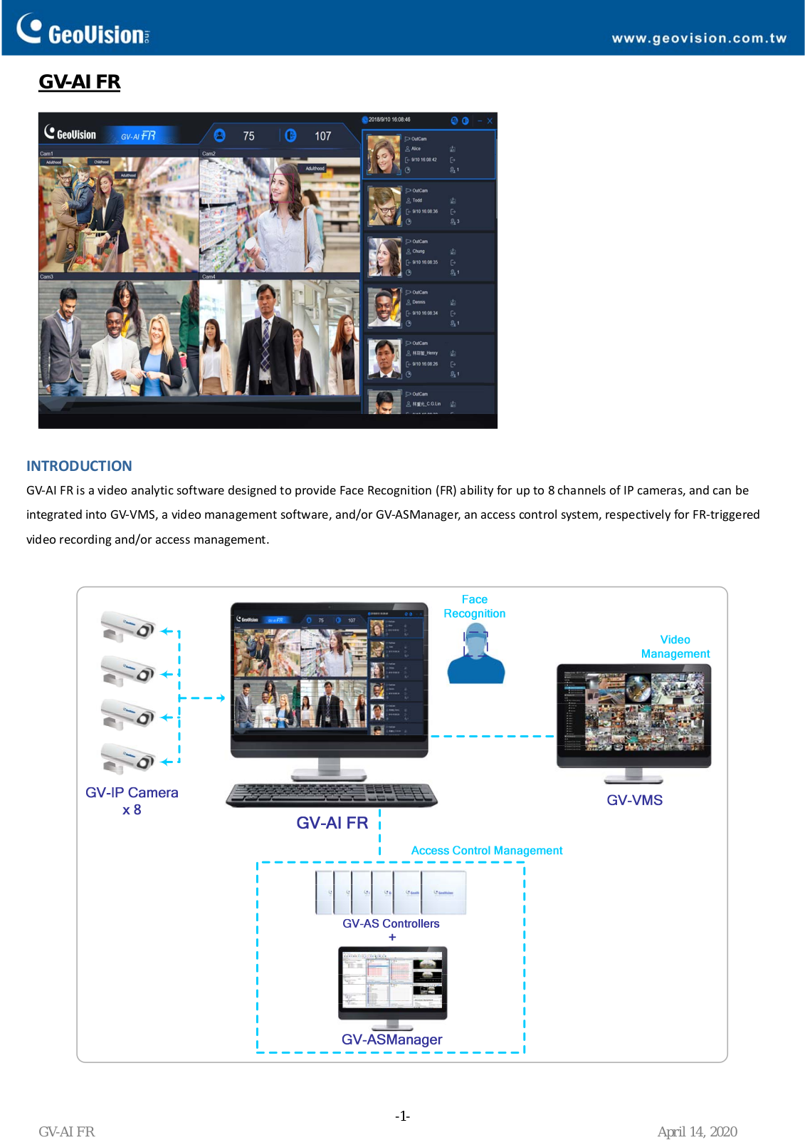 Geovision GV-AI FR Specsheet