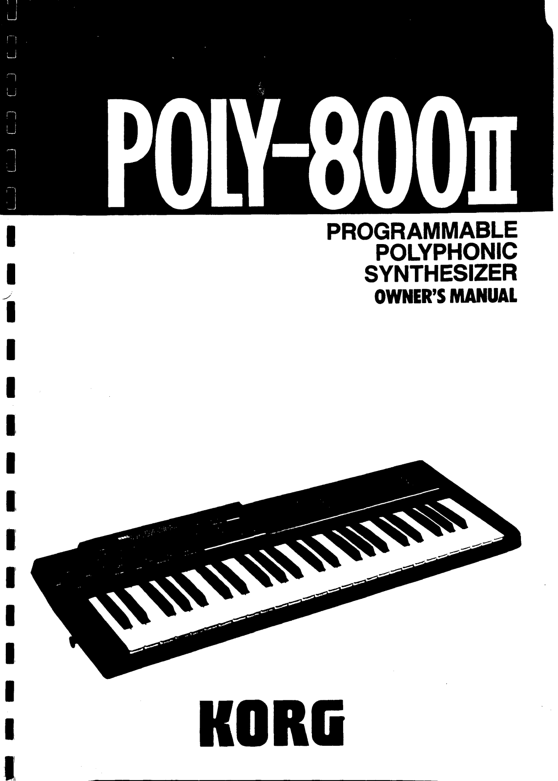 Korg POLY-800II User Manual