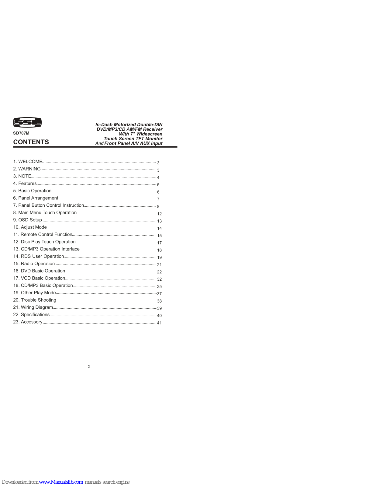 Ssl SD707M User Manual - ManualMachine.com