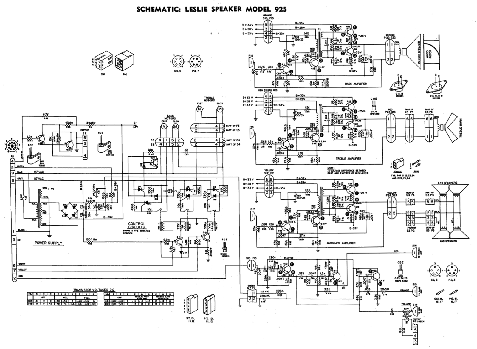 Leslie 925 schematic