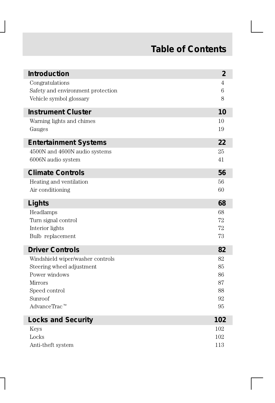 FORD Focus  2002 User Manual v.1