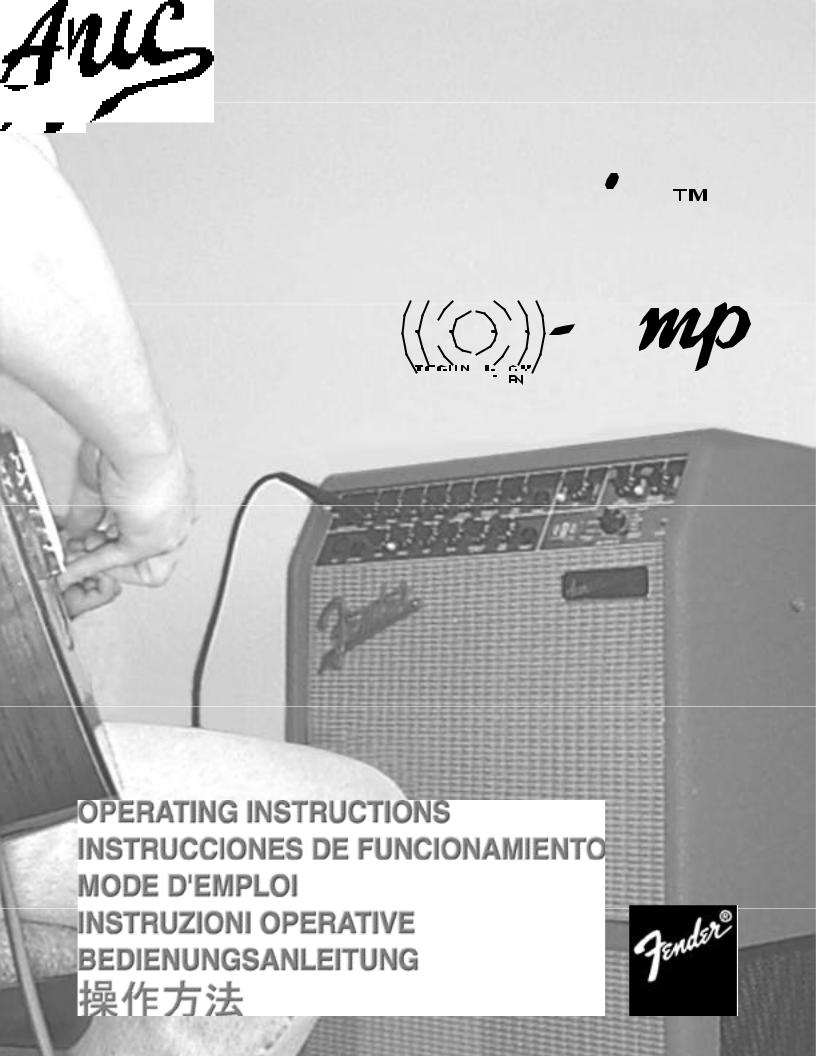 Fender Acoustasonic-SFX-Amp Operating Manual