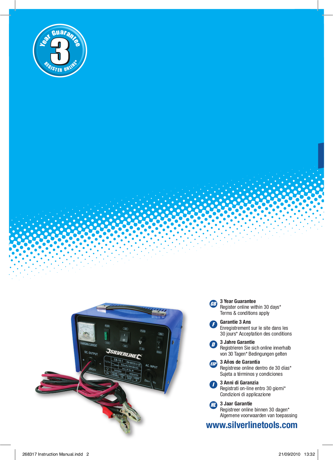 Silverline Battery Charger 12/24V User Manual