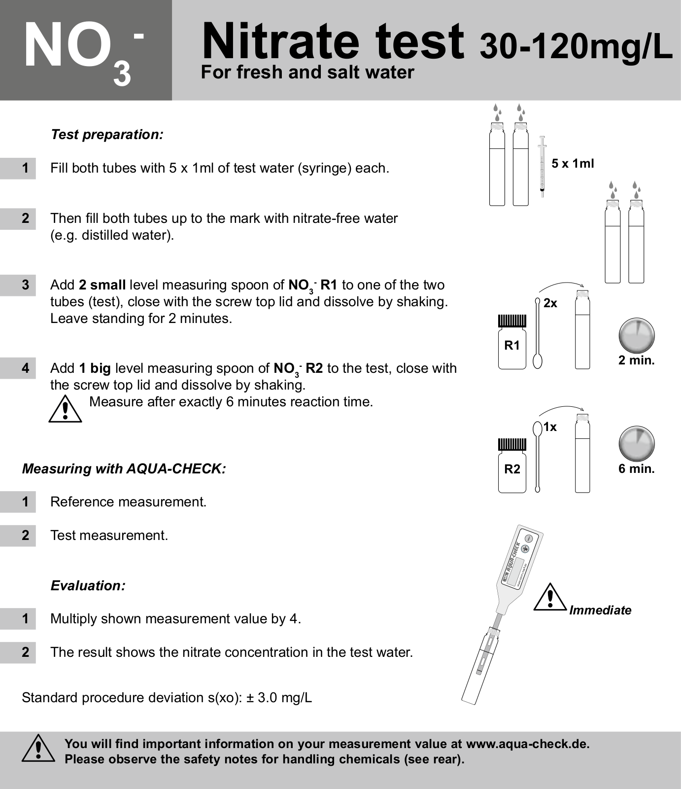 Söll Nitrate test 30-120mg/L User guide