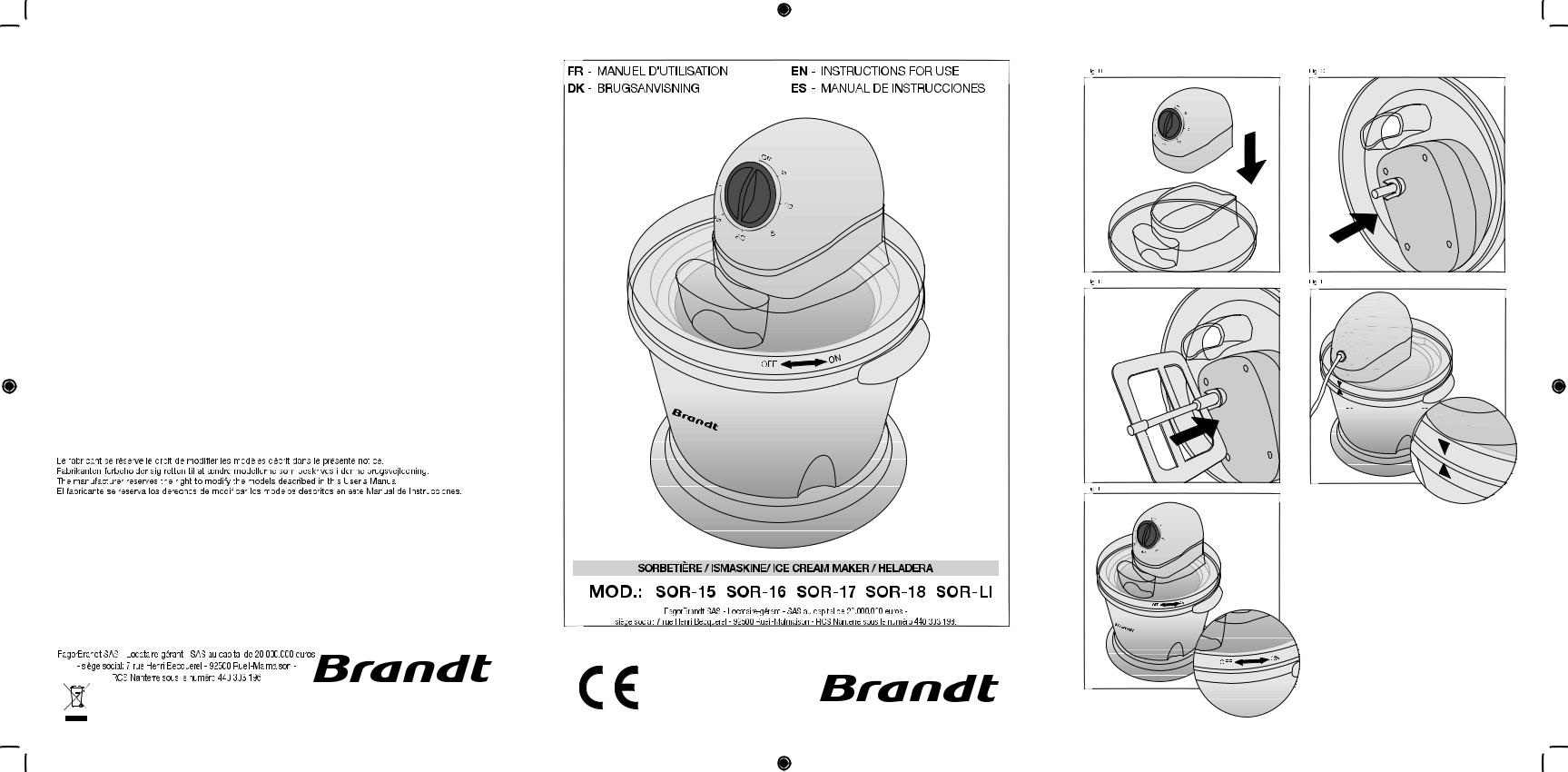 BRANDT SOR-18 User Manual