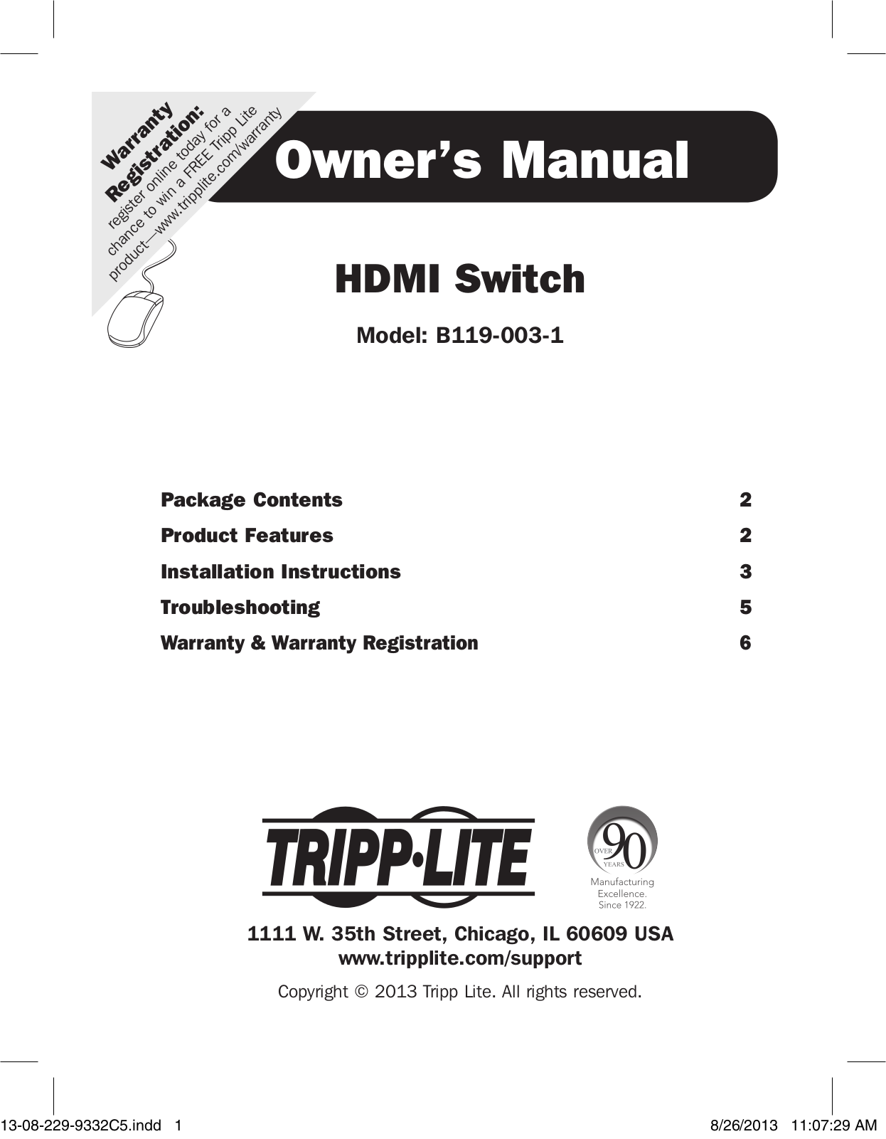 Tripp Lite B119-003-1 User Manual