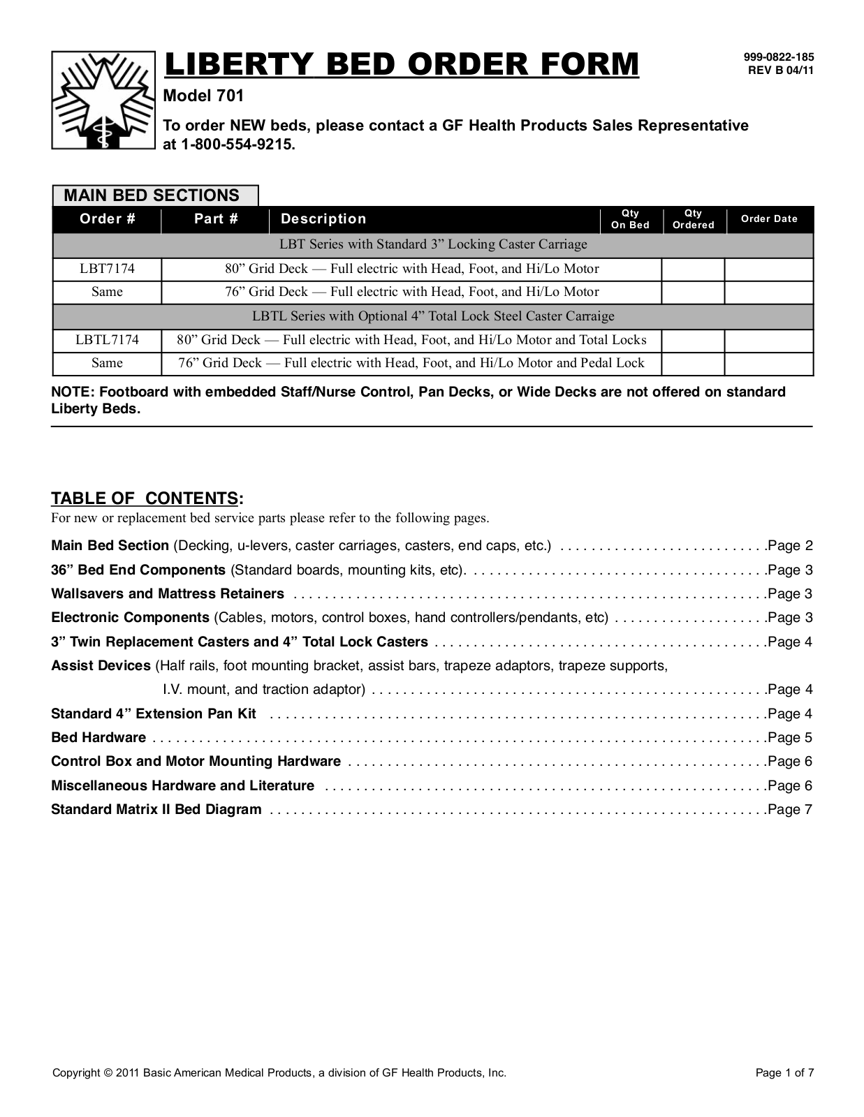 Liberty Furniture 701 User Manual