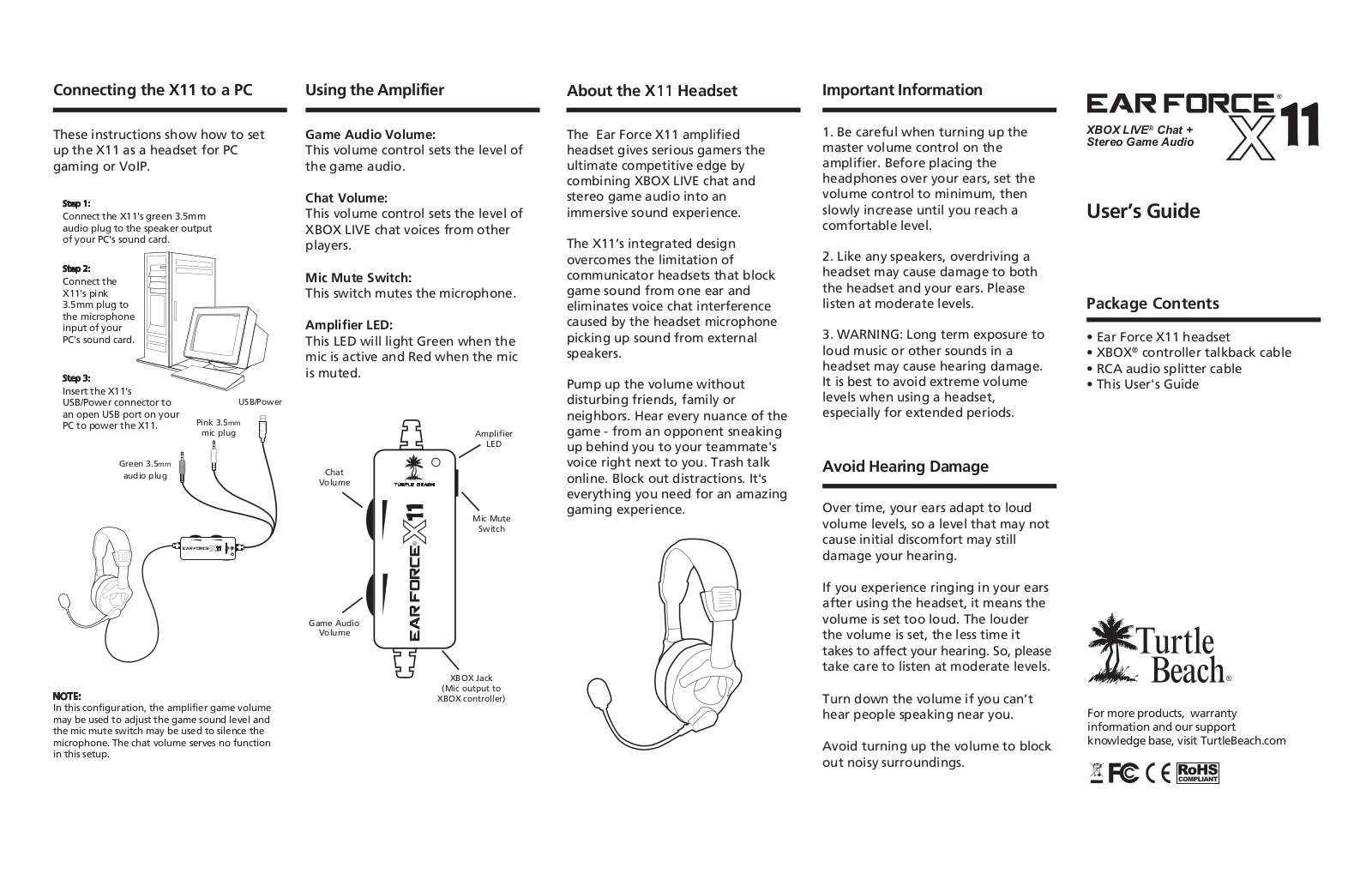 Turtle Beach X11 User Manual