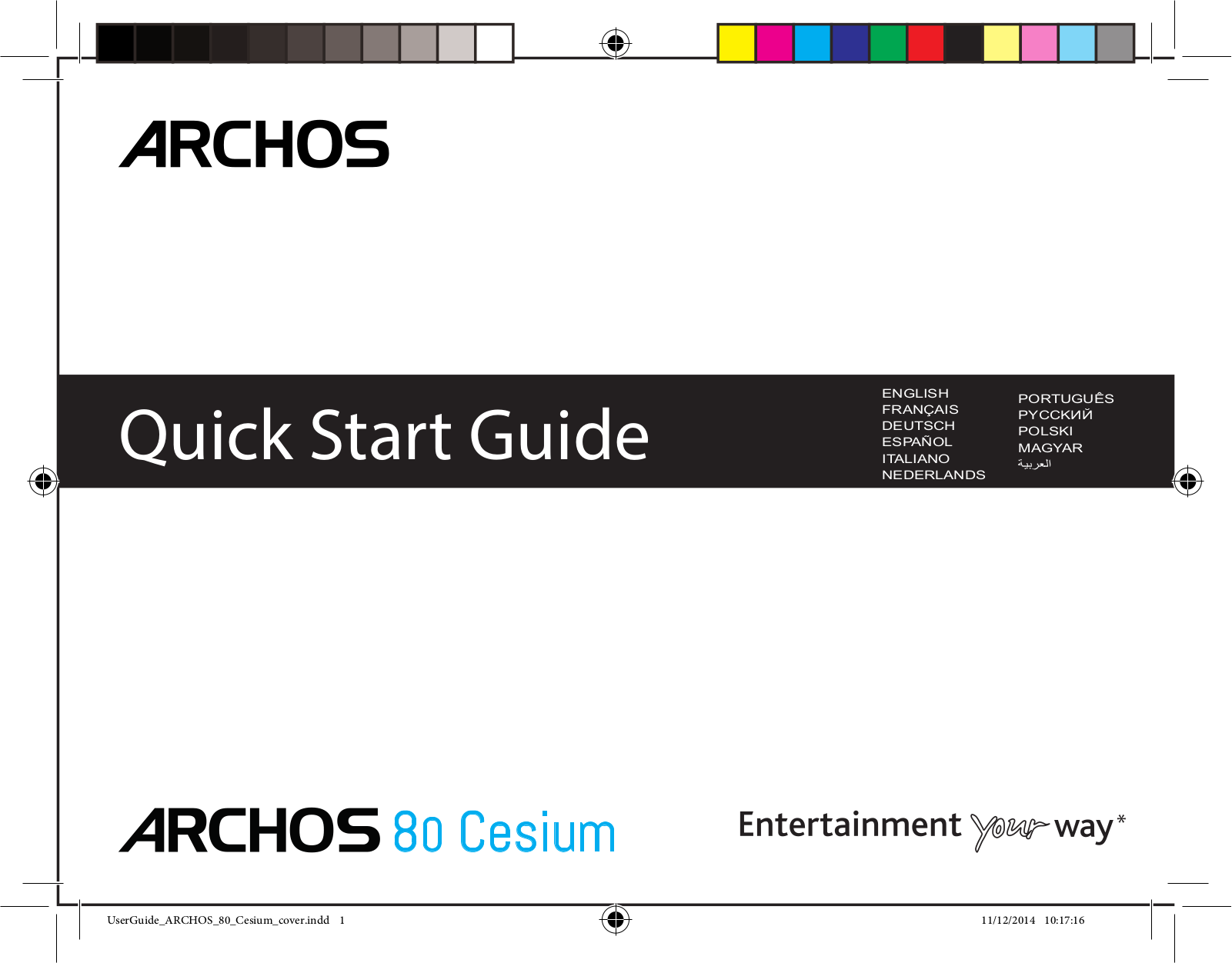 Archos 80 Cesium Quick Start Guide