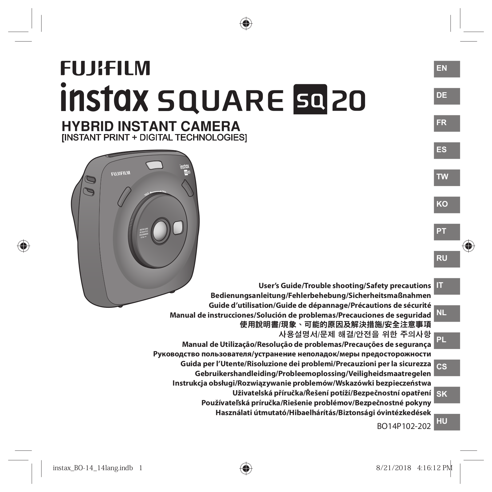 FUJIFILM SQ20 User Manual