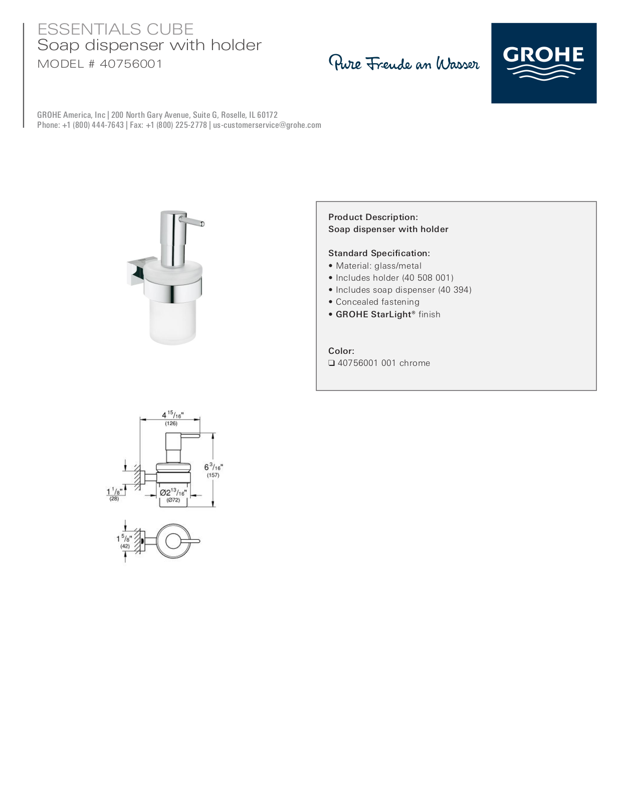 GROHE GRH5298 Specifications - ManualMachine.com