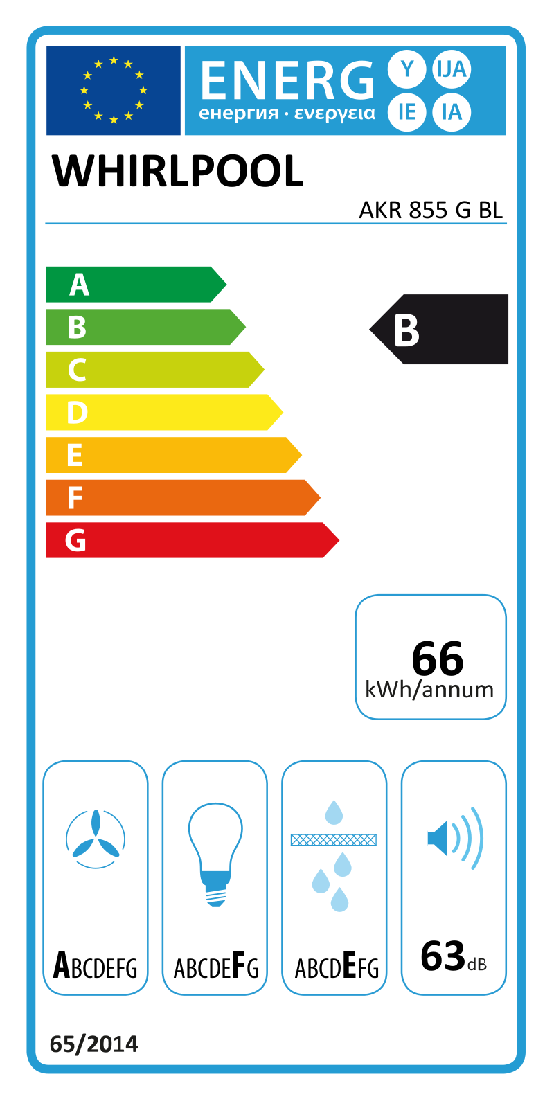 Whirlpool AKR 855 G BL User Manual