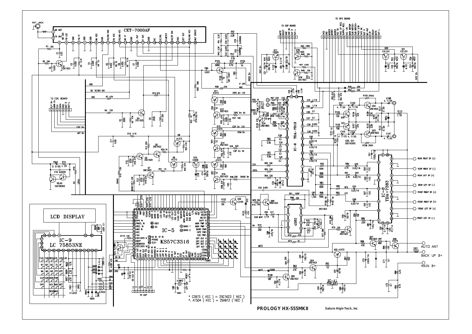 Prology HX-555 Mk2 Schematic