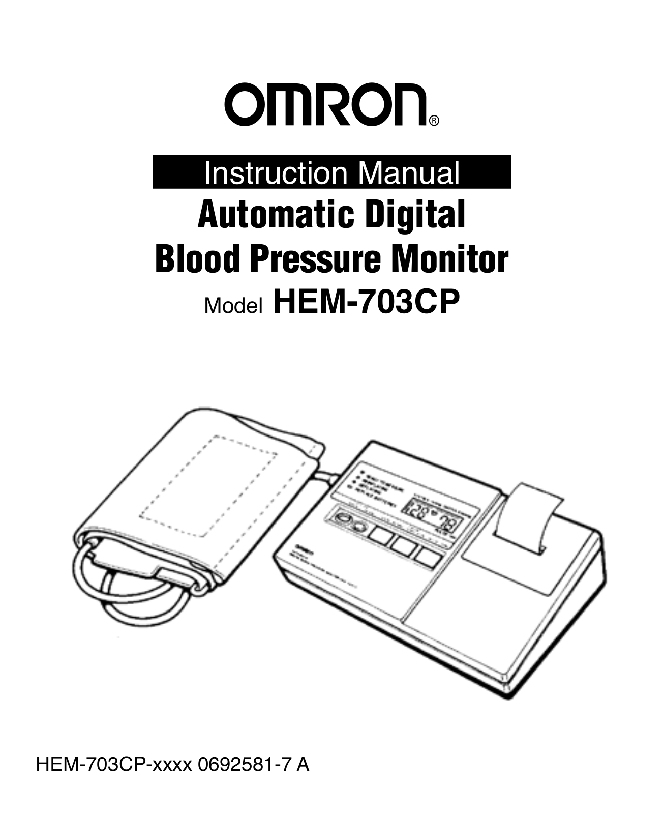 Omron HEM-703CP User Manual