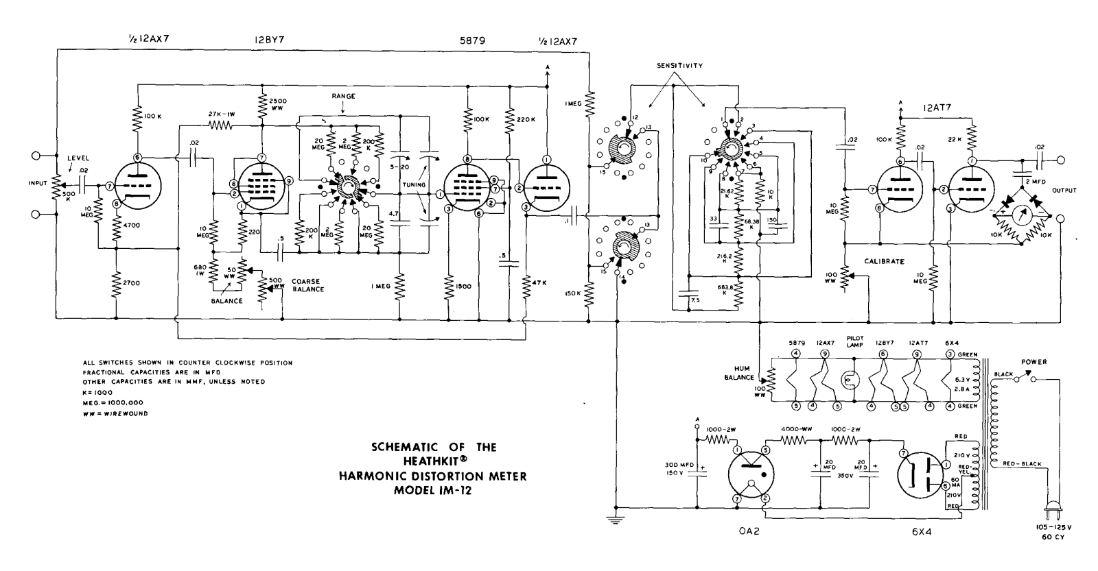 Heath Company IM-12 Schematic