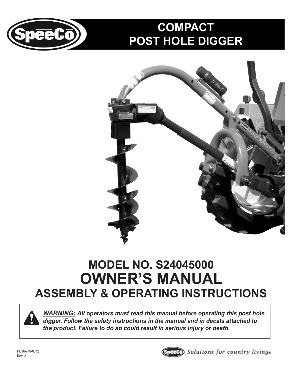 Speeco S24045000 User Manual