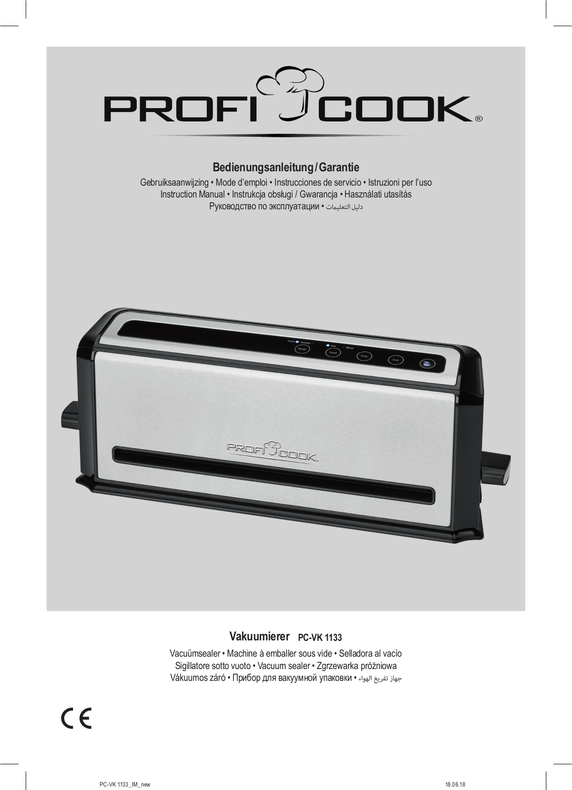 ProfiCook PC-VK 1133 operation manual