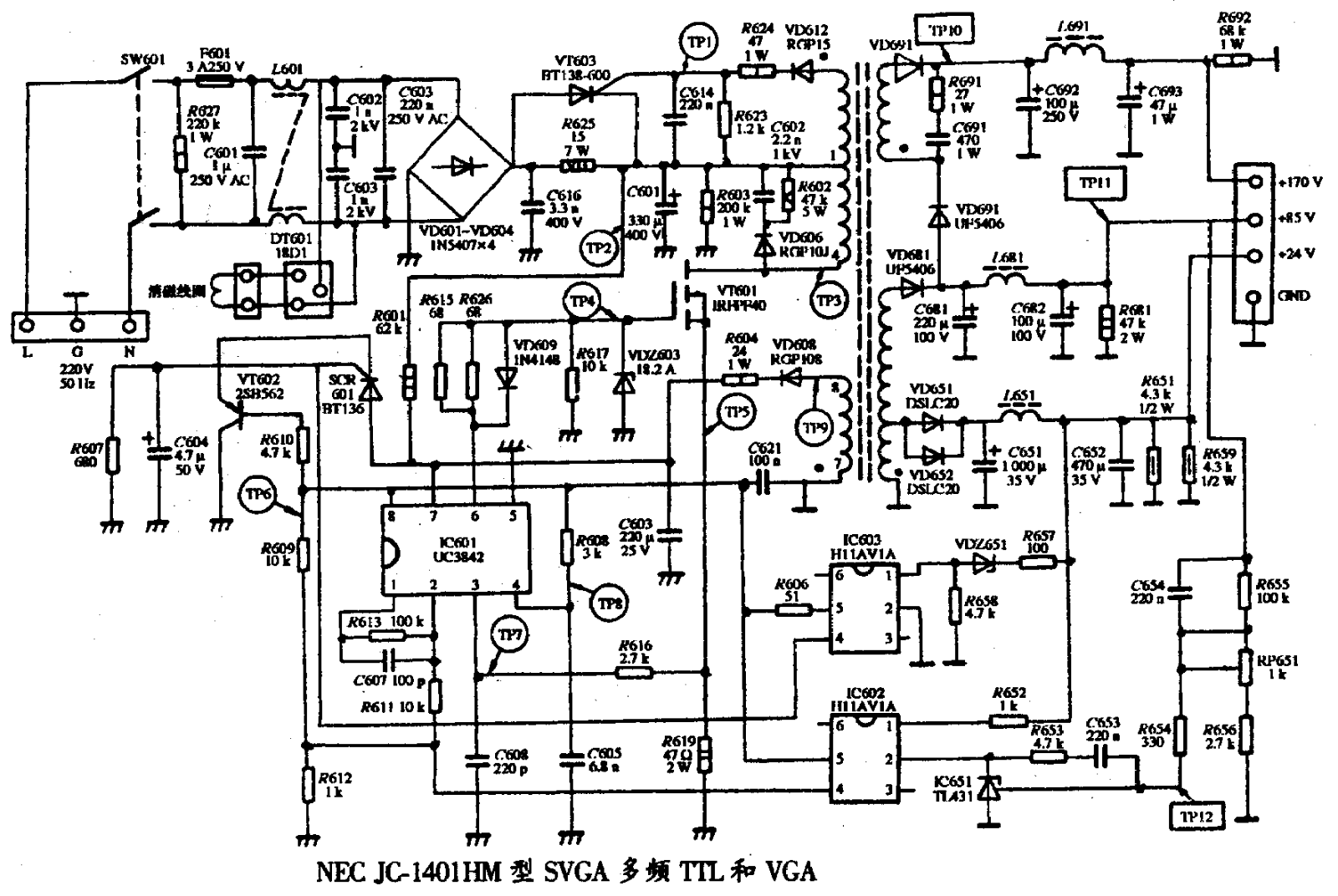 NEC JC1401HM Schema