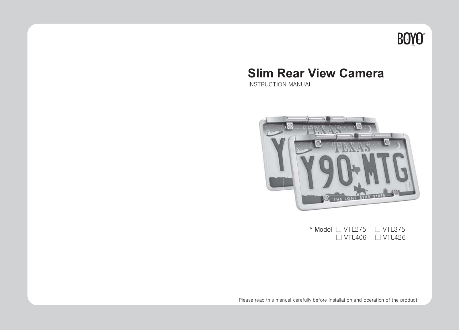 Boyo - Vision Tech America VTL375, VTL406, VTL275, VTL426 User Manual