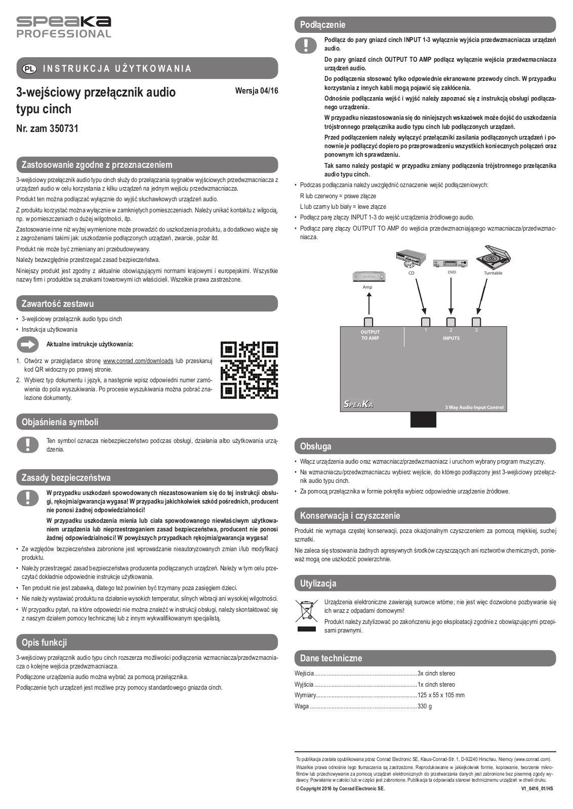SpeaKa 350731 Operating Instructions - ManualMachine.com