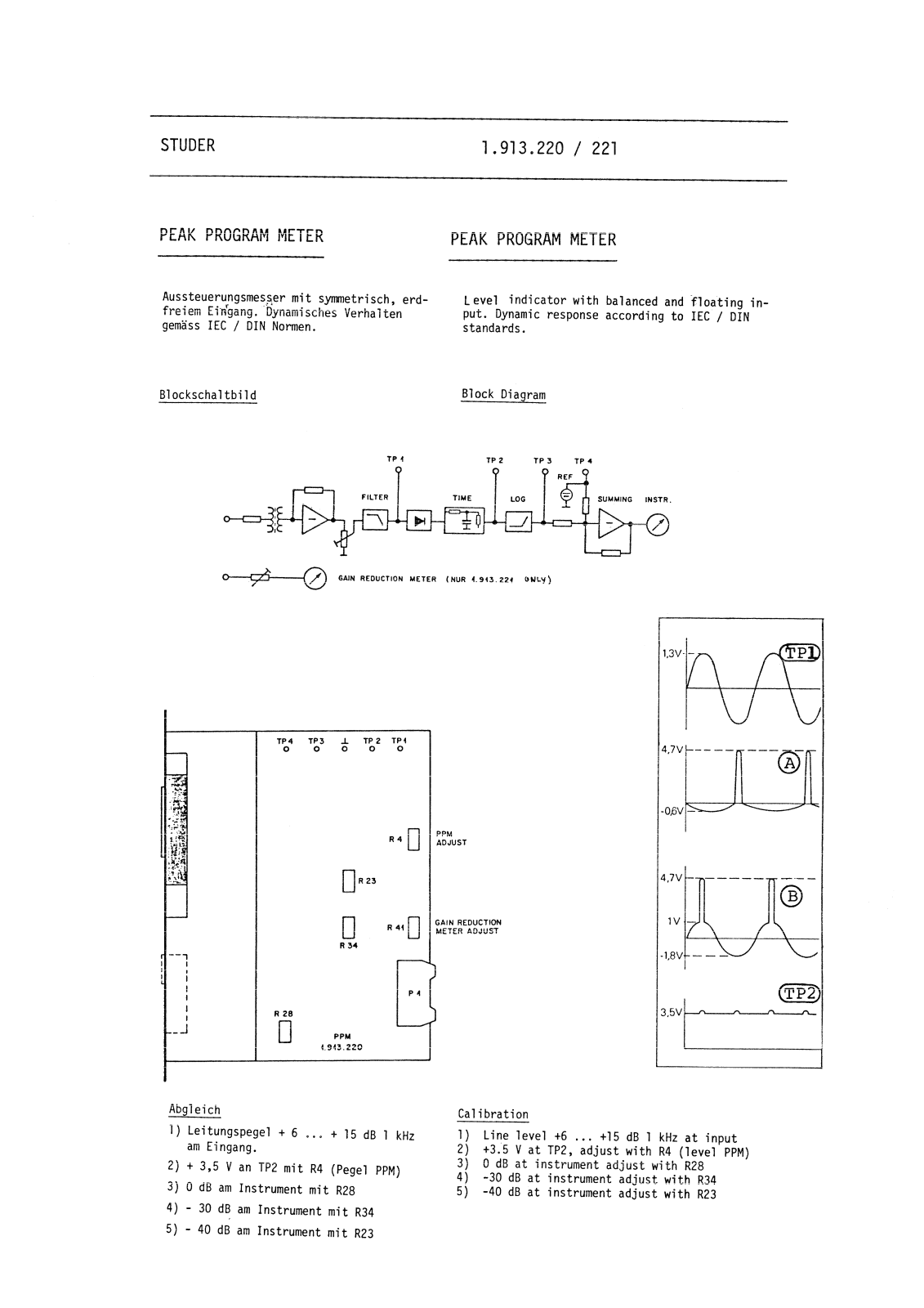 Studer 1913220 User Manual