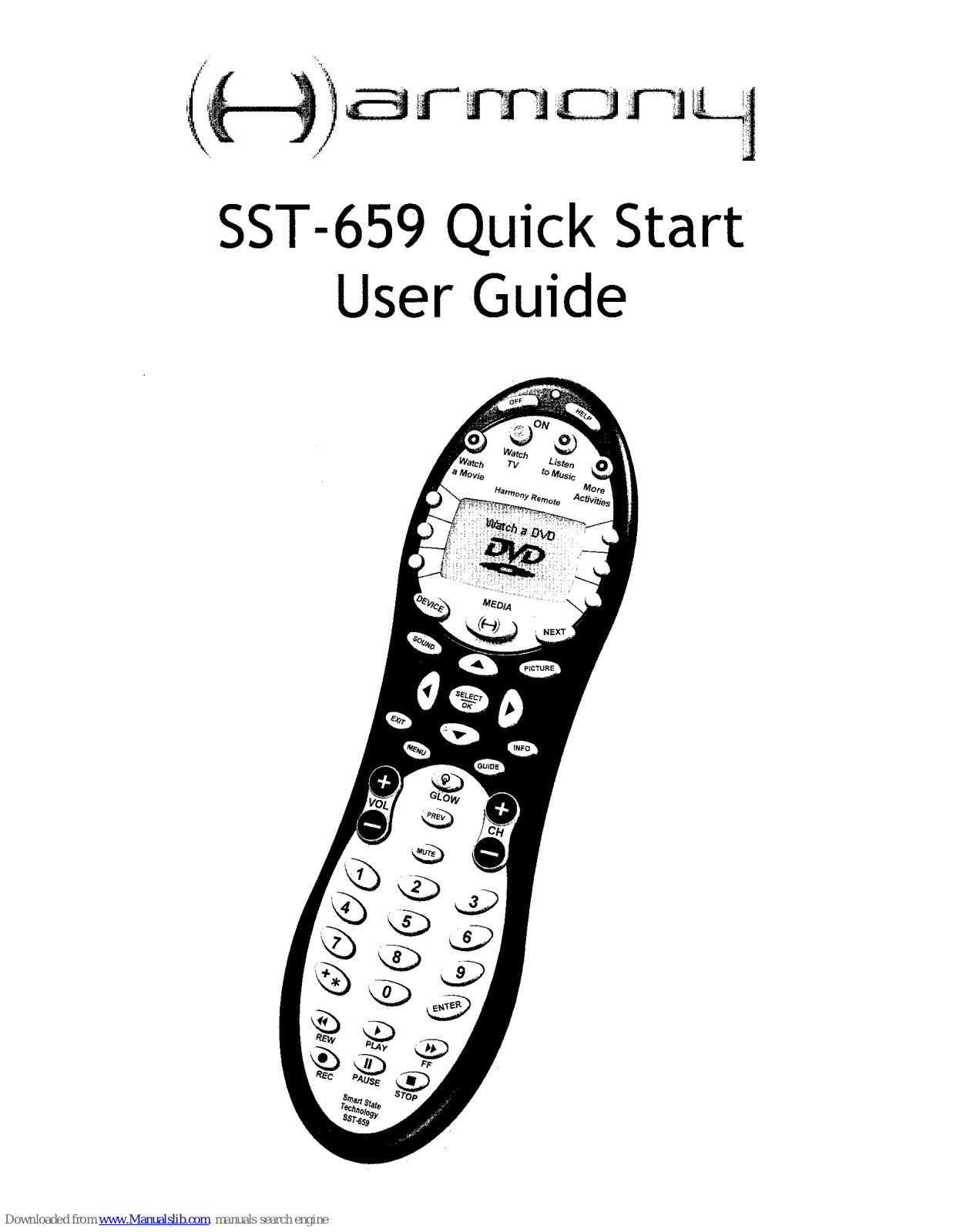 Harmony SST-659 Quick Start User Manual