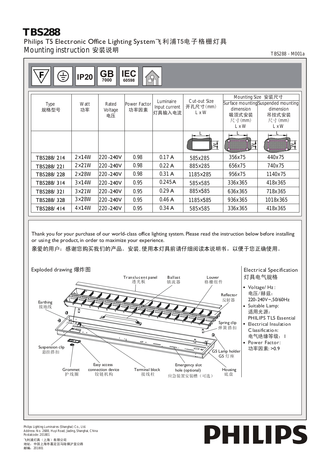 Philips TBS288 User Guide