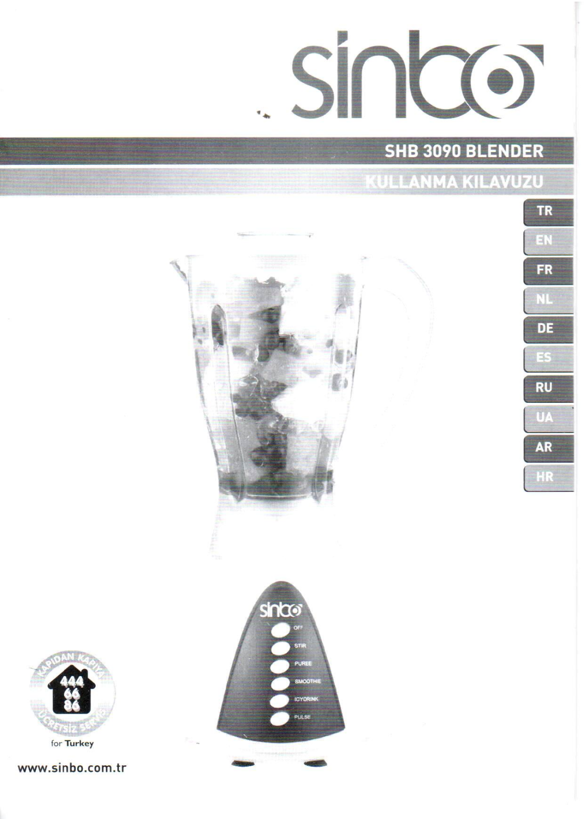 Sinbo SHB 3090 User Manual