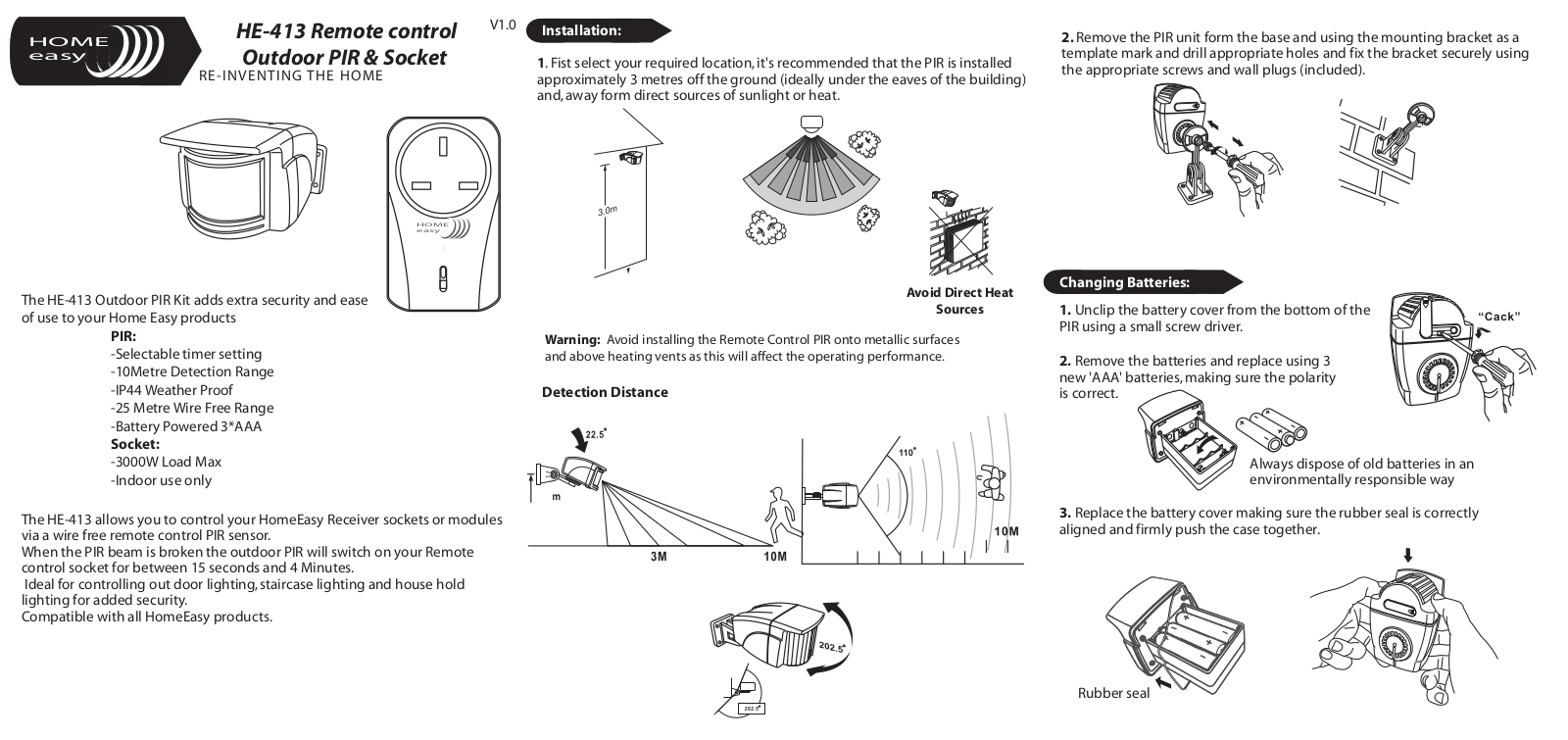 Home Easy HE413 User Manual