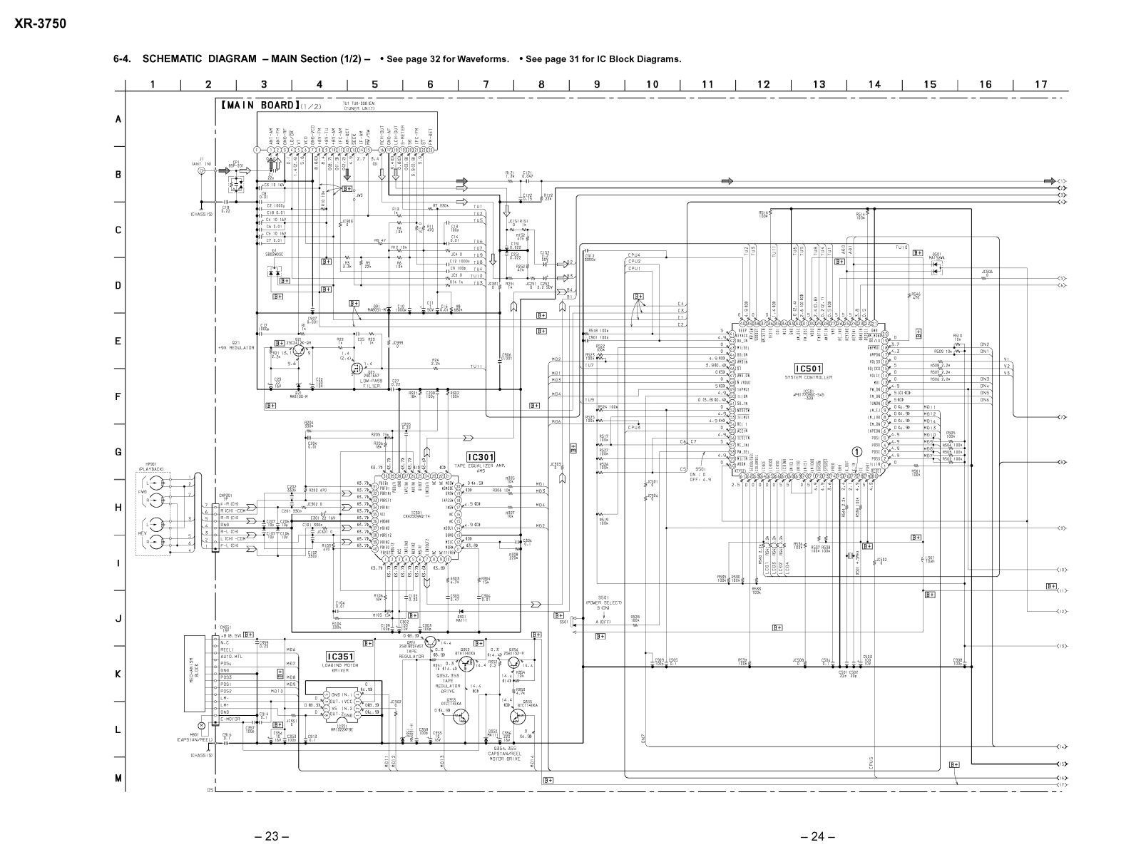 Sony XR-3750 Schematic