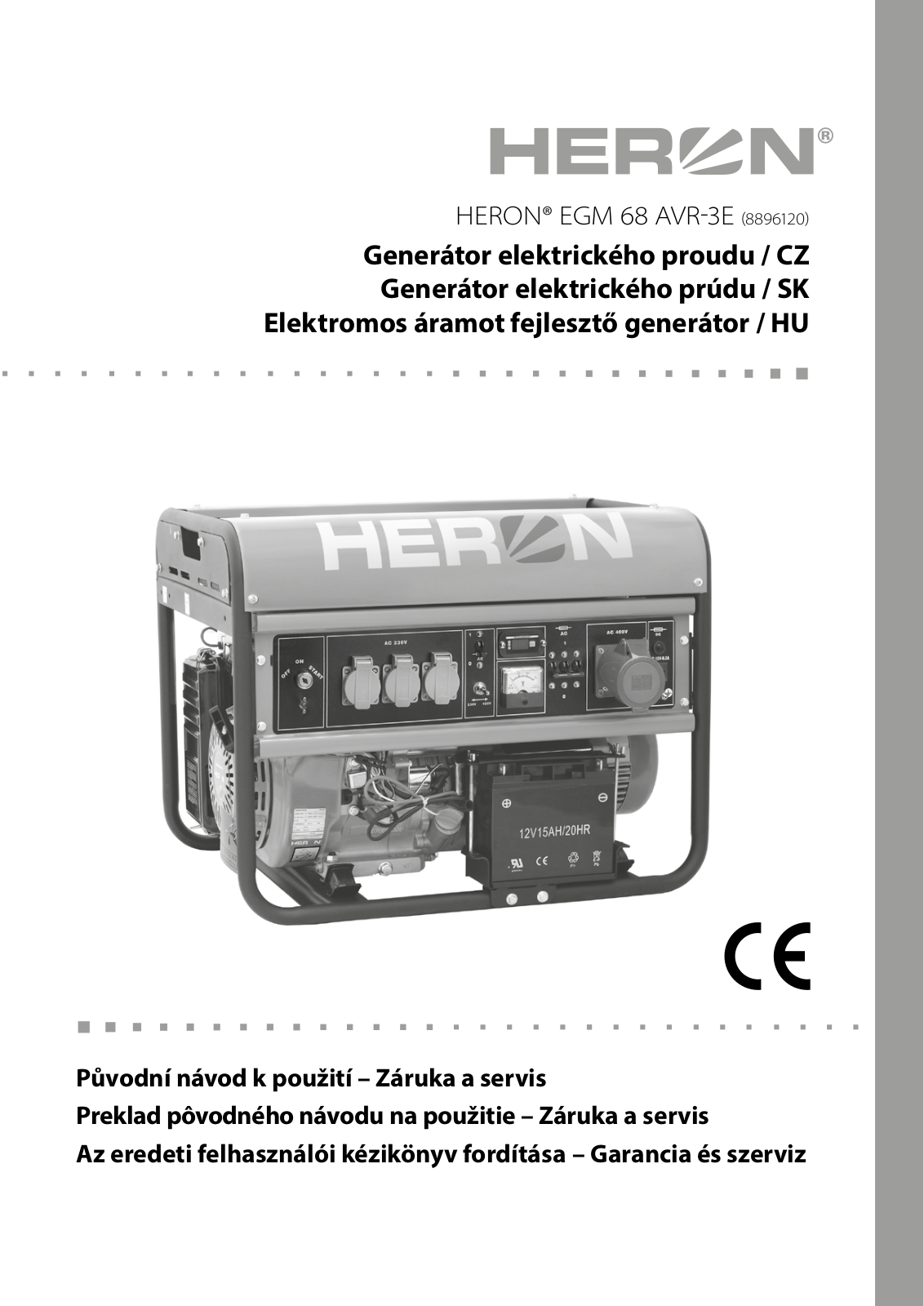 HERON EGM 68 AVR-3E User Manual