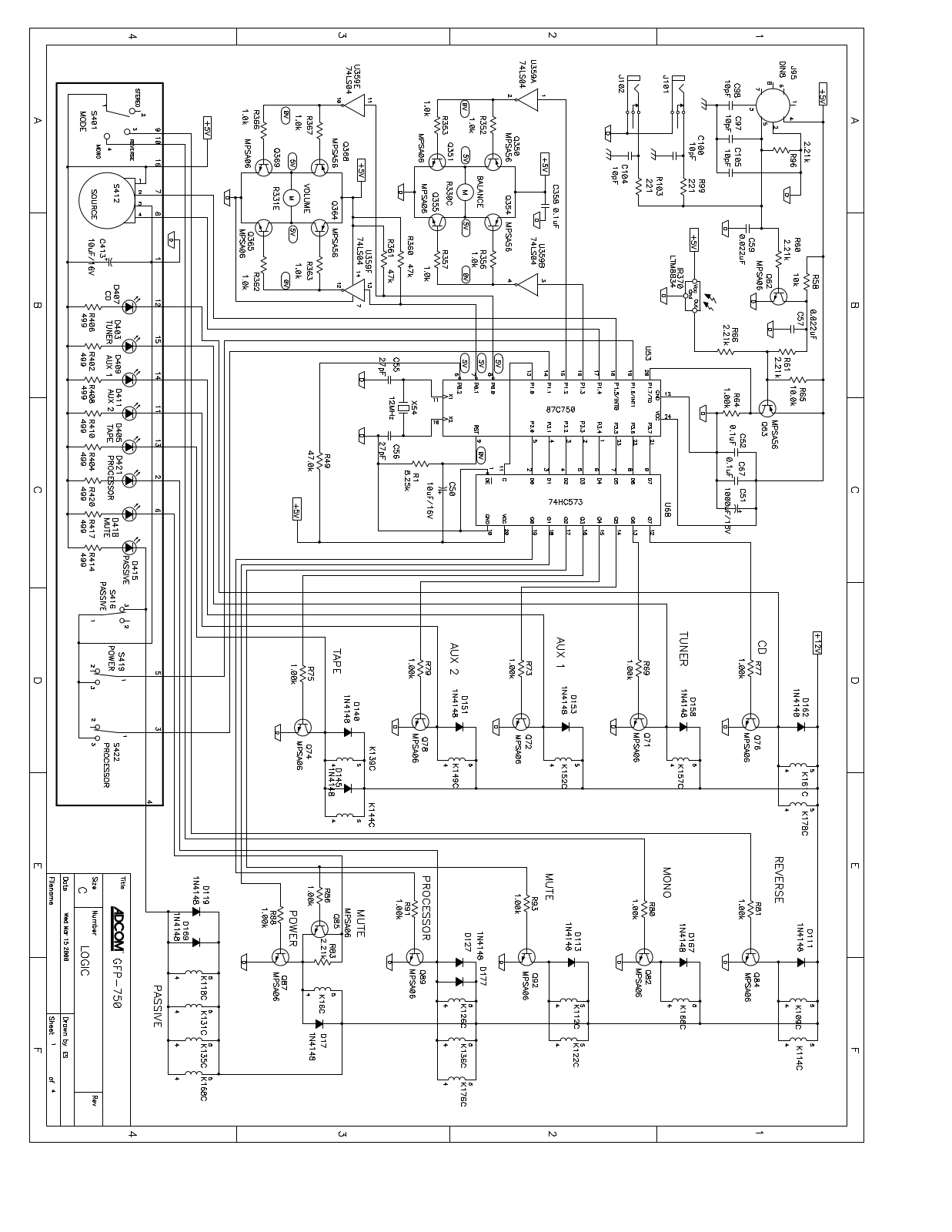 Adcom GFP-750 Schematic