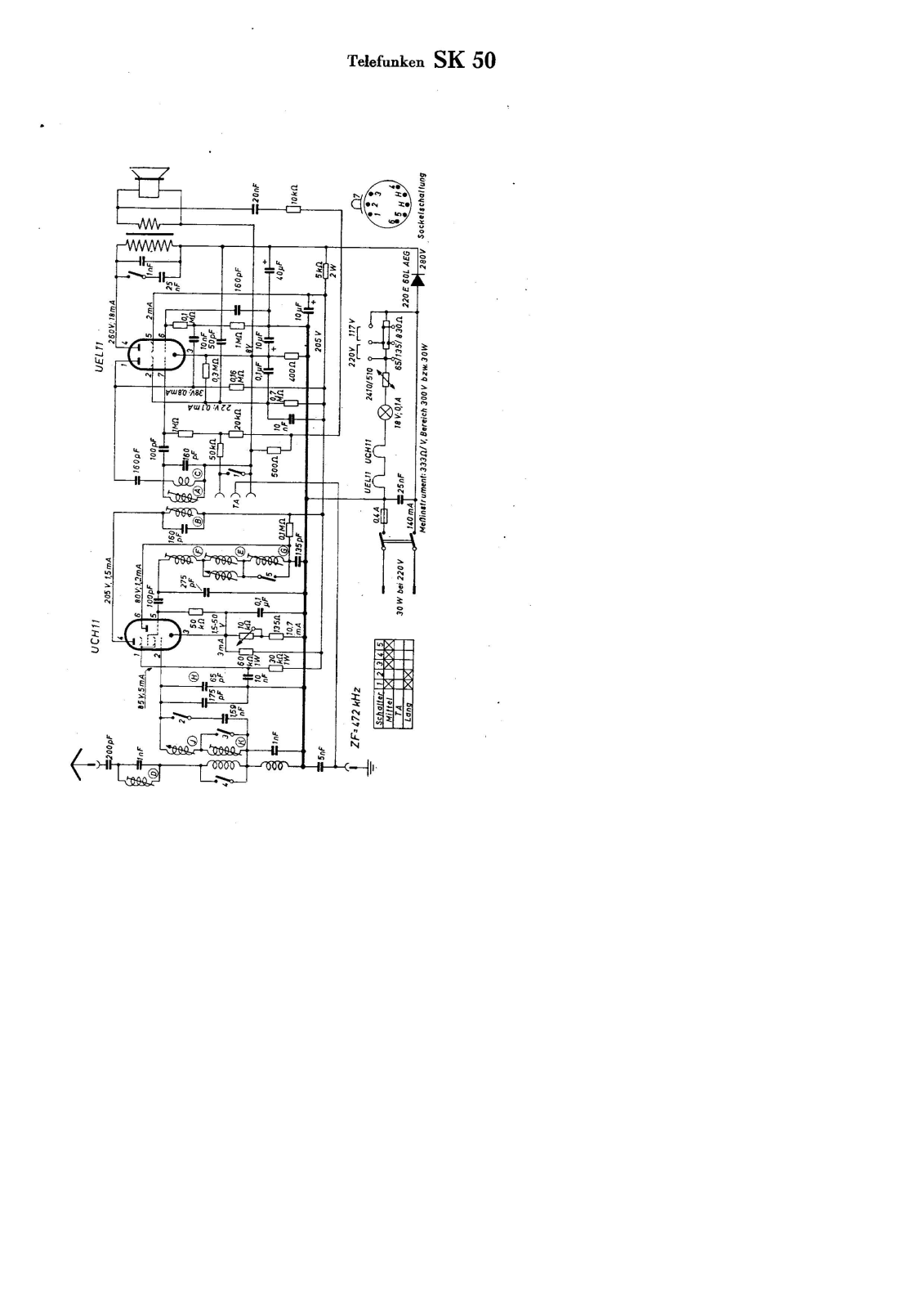 Telefunken SK-50 Schematic