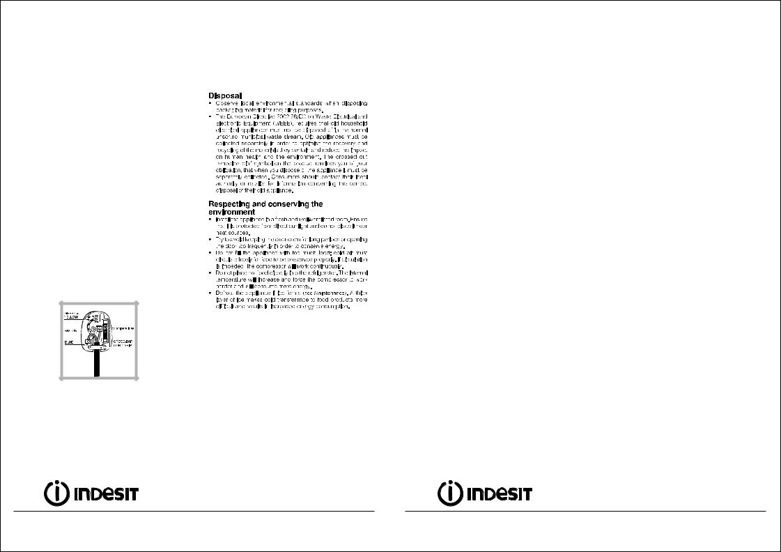 Indesit CVTAA 55 NF UK, CVTAA 55 NF UK S, CVTAA 55 NF UK K Instruction booklet