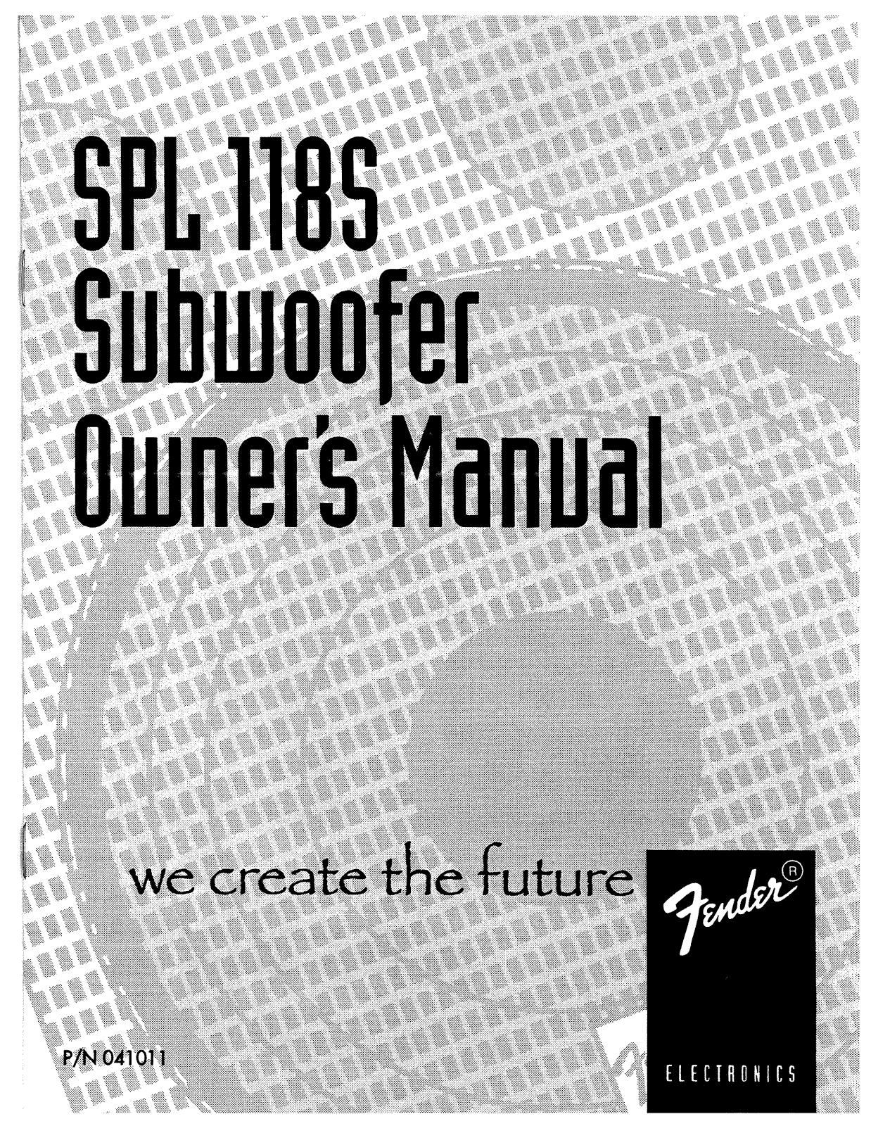 Fender SPL-118S Operation Manual