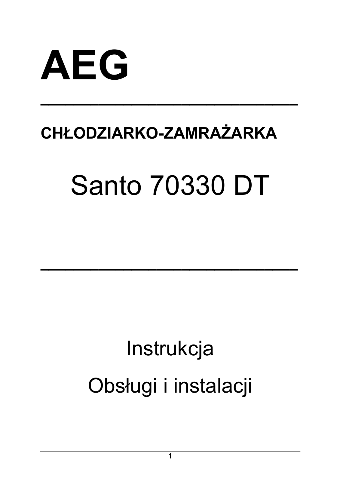 AEG S70330DT User Manual