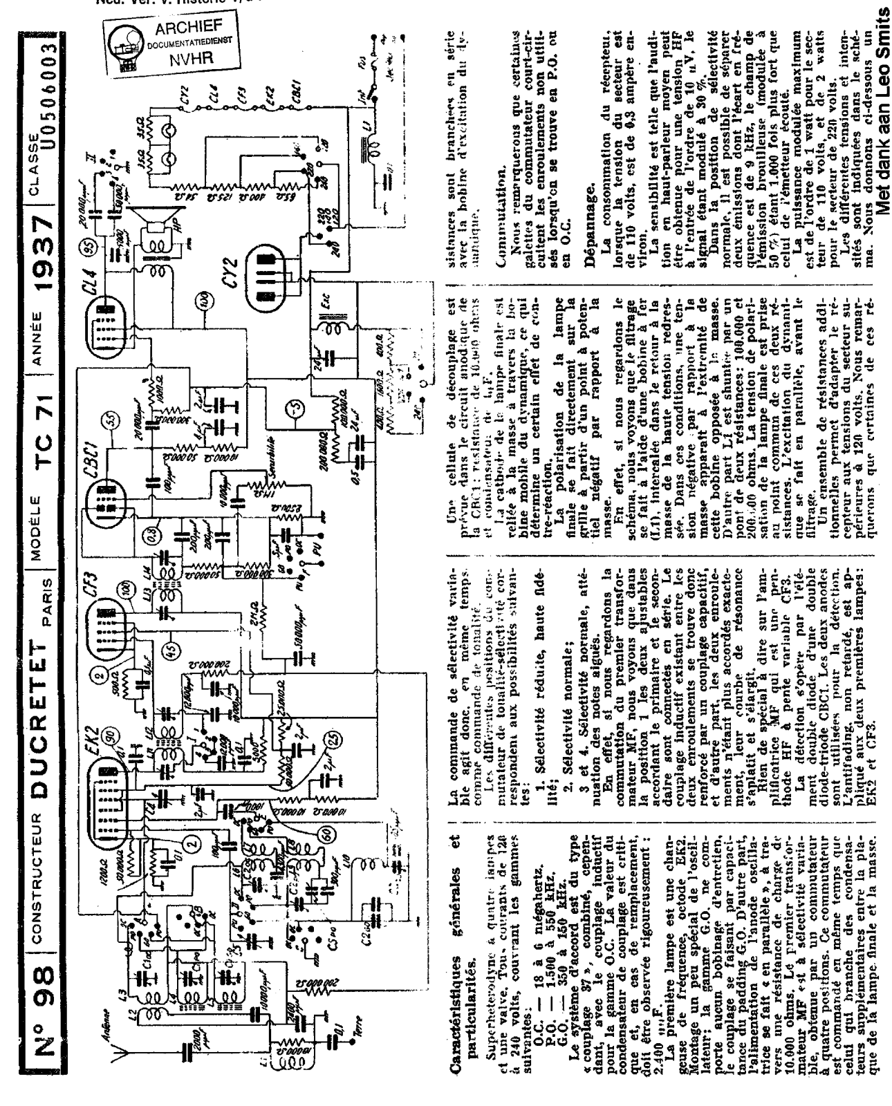 Ducretet TC70 Schematic 2 - ManualMachine.com