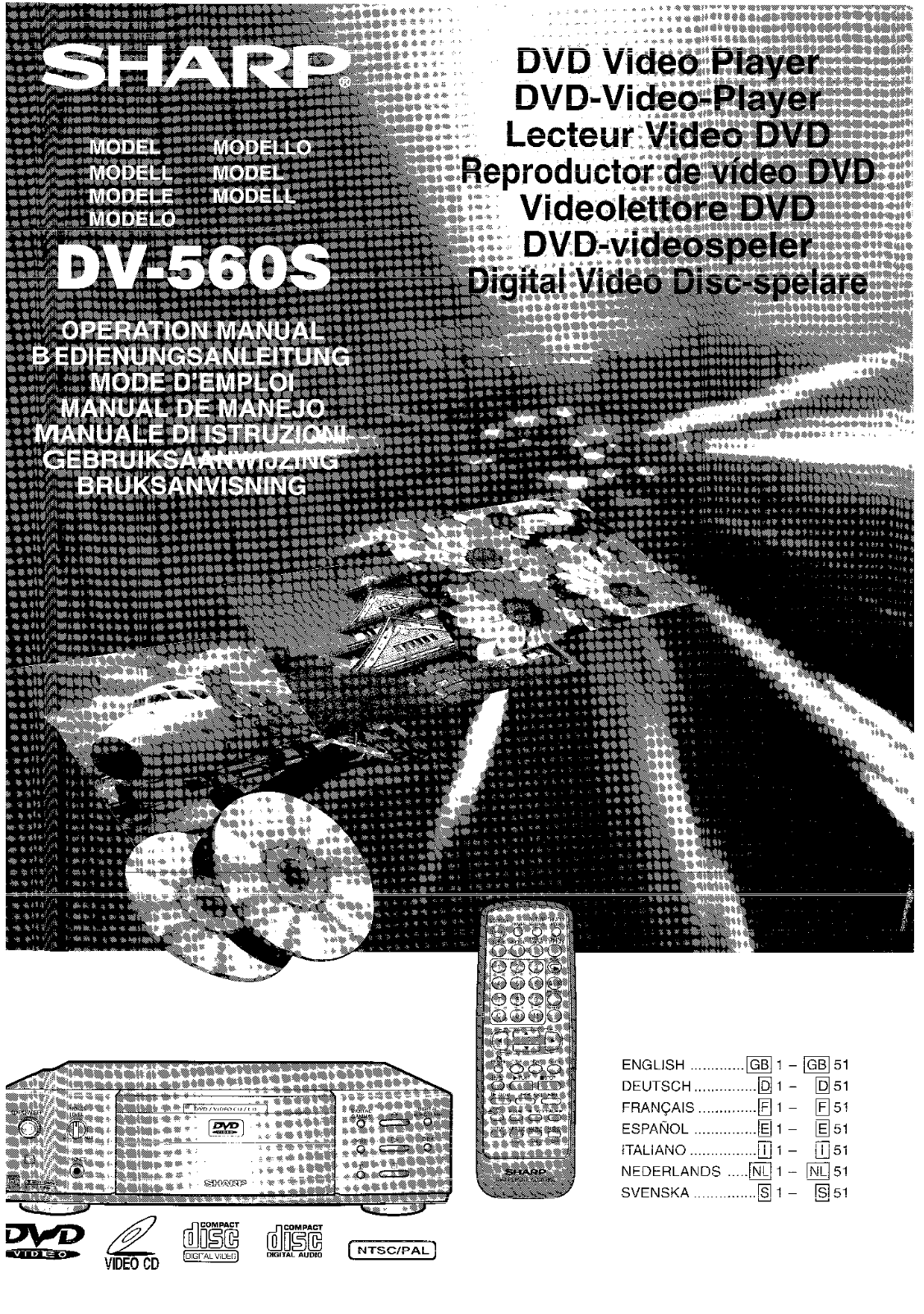 SHARP DV-560S User Manual