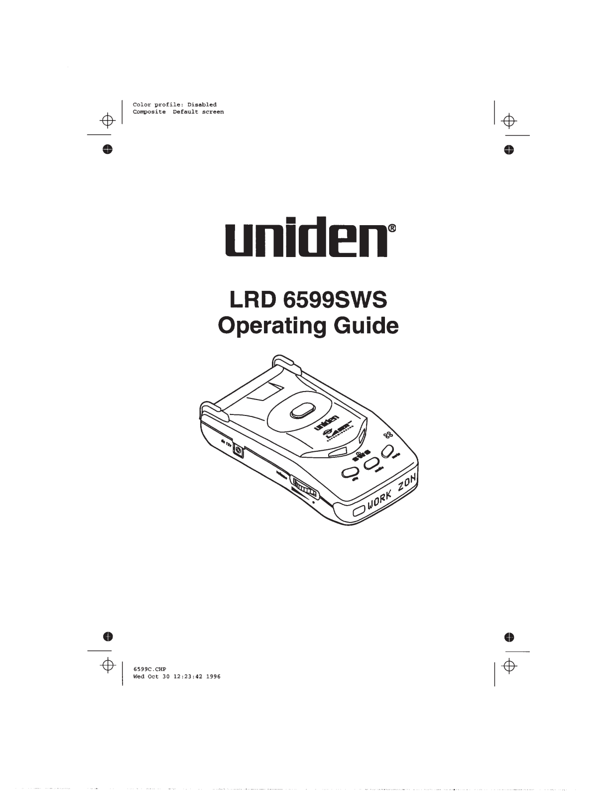 Uniden LRD 6599SWS User Manual