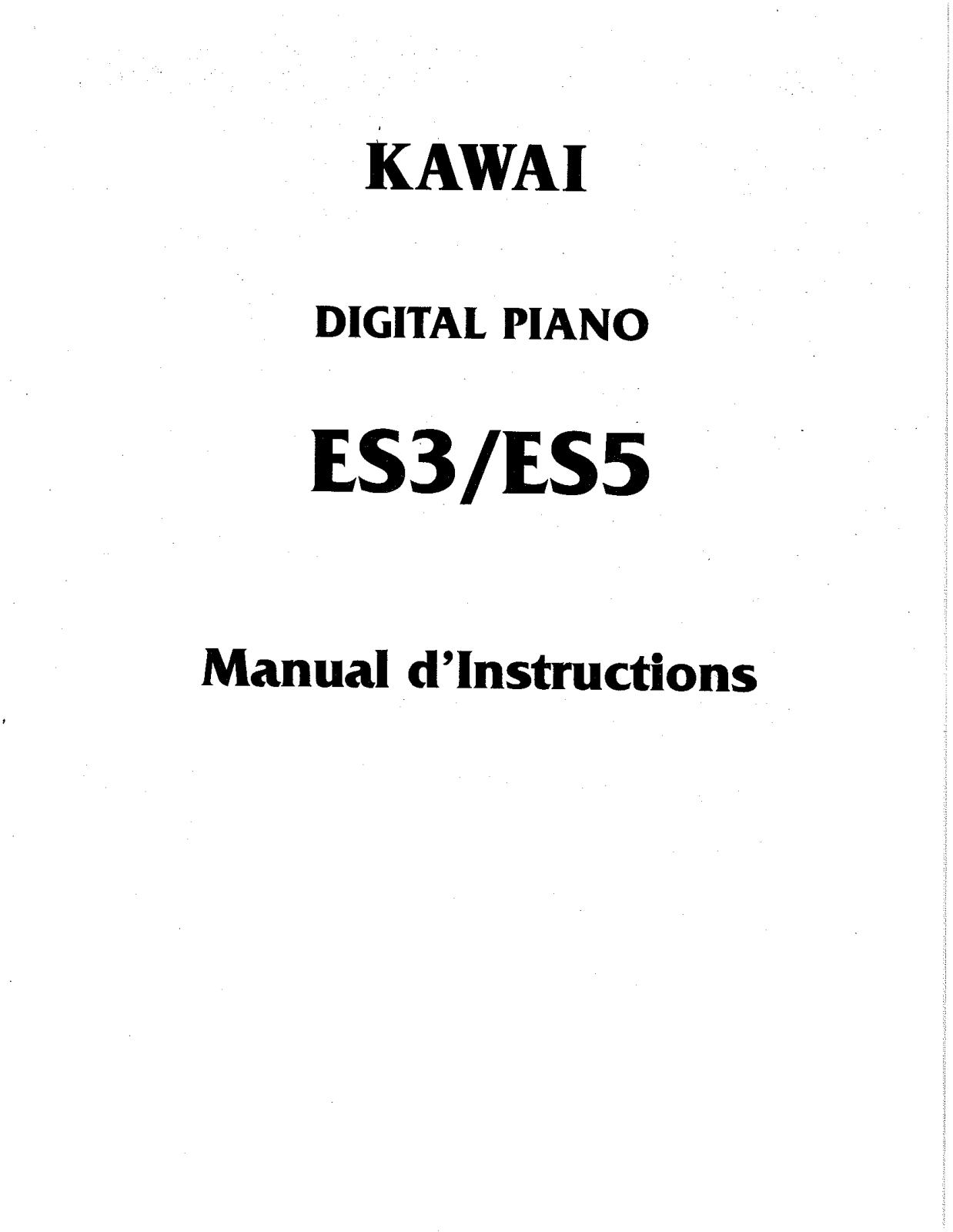 KAWAI ES3, ES5 User Guide