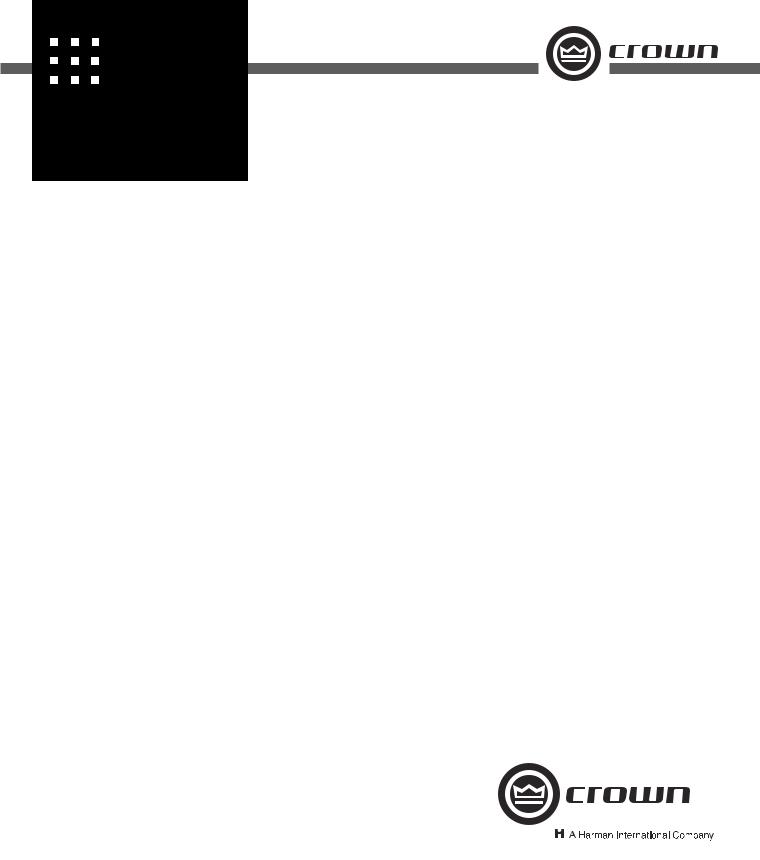 Crown XLS 602 User Manual