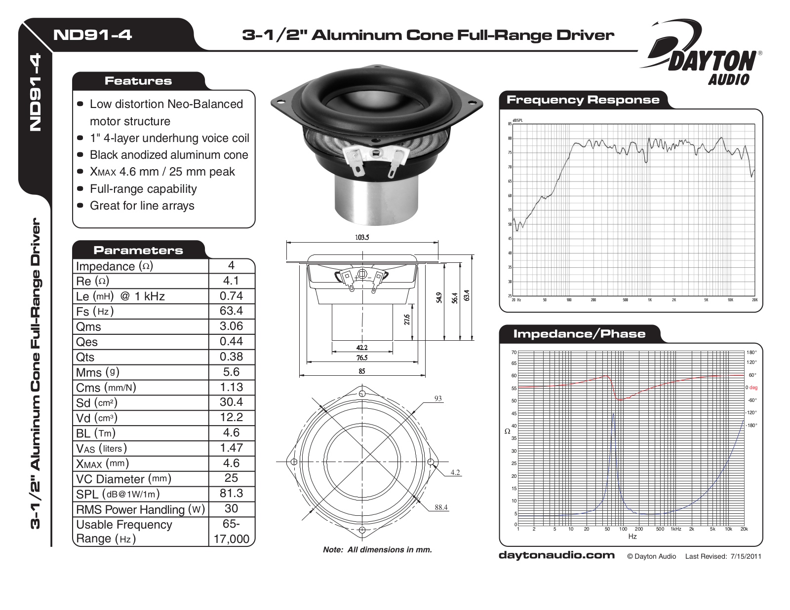 Dayton ND91-4 3-1 User Manual