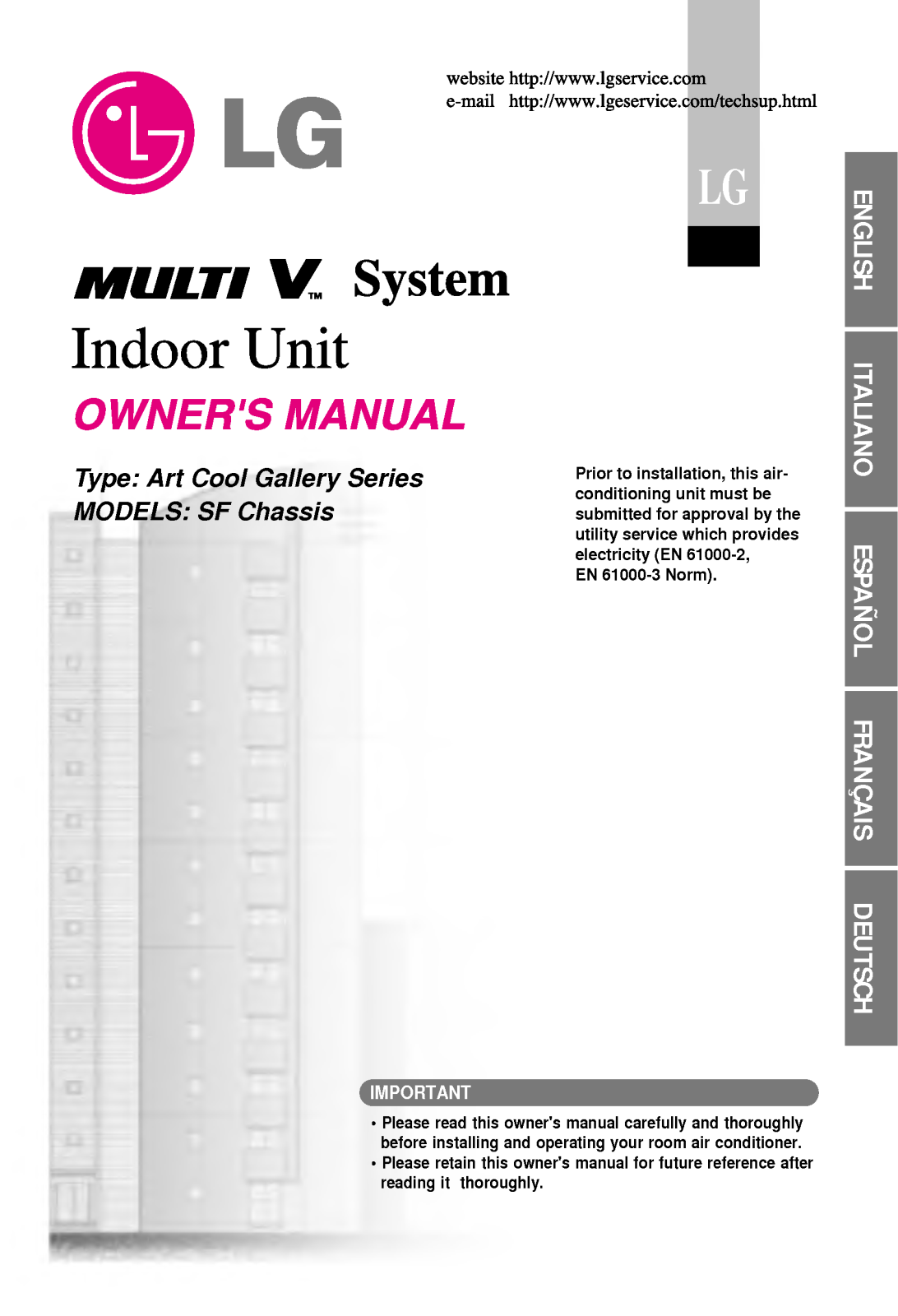 LG LRNU09GSF10 User Manual