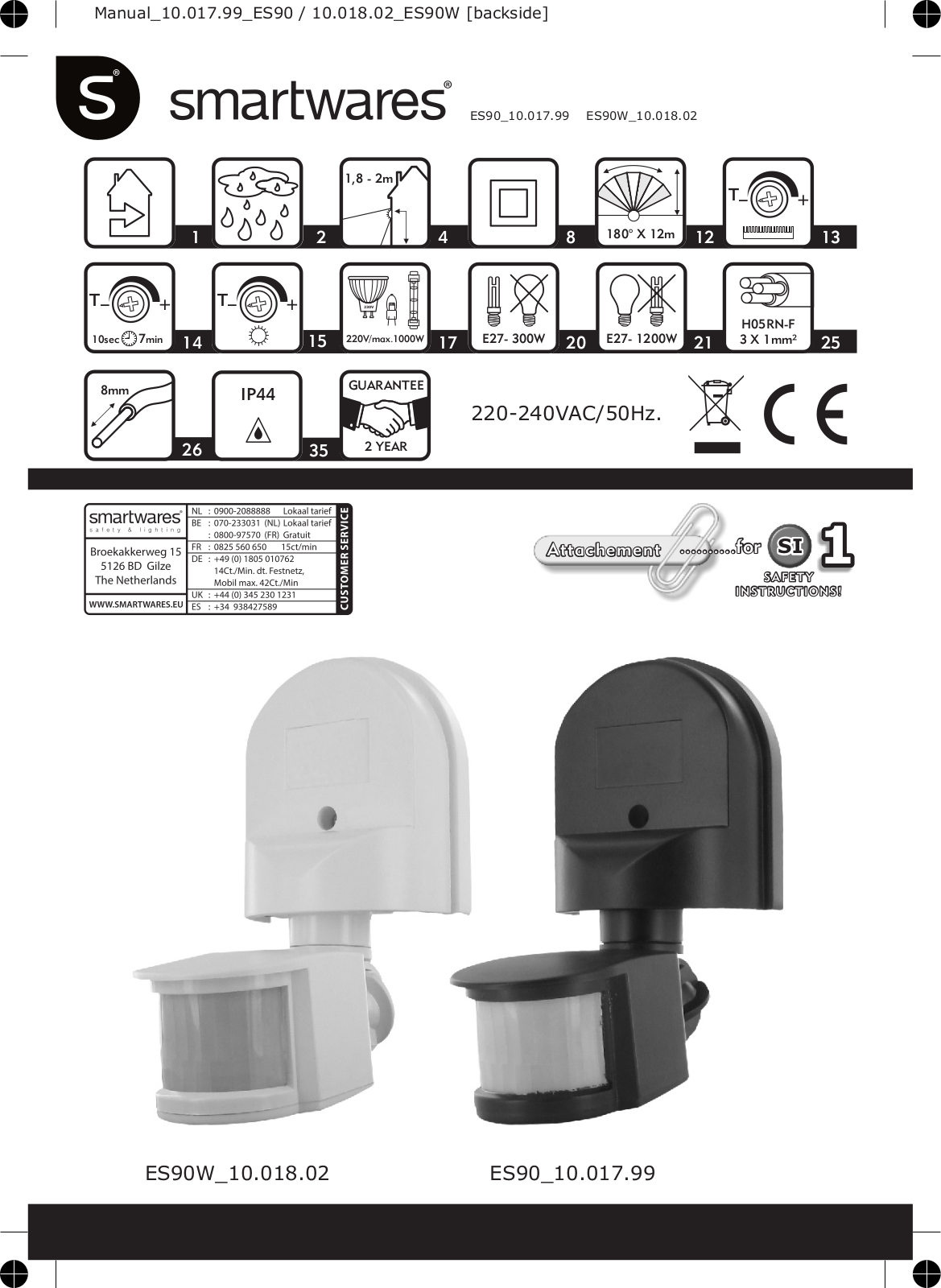 Smartwares ES90, ES90W User guide