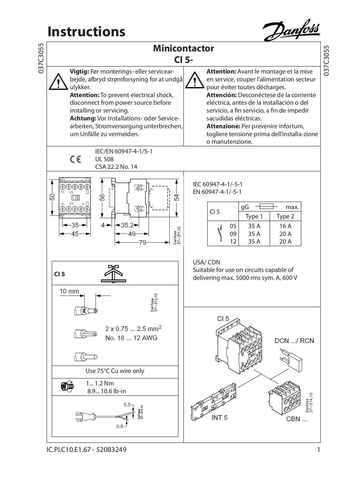 Danfoss CI 5 Installation guide