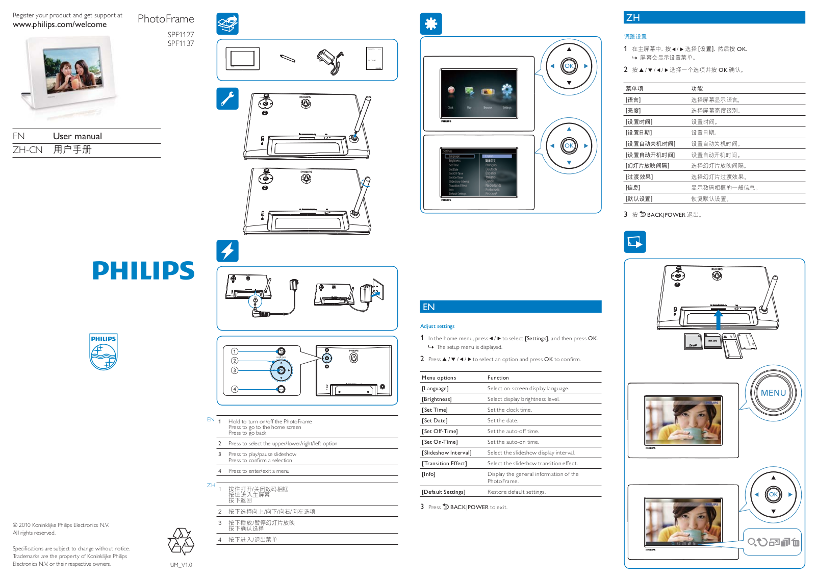 Philips SPF1127-93, SPF1127, SPF1137 User Manual