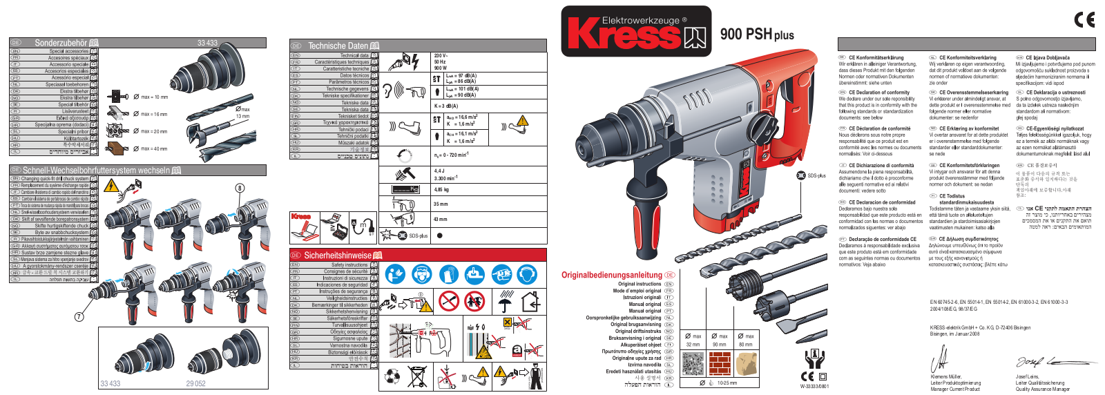 KRESS 900 PSH PLUS User Manual
