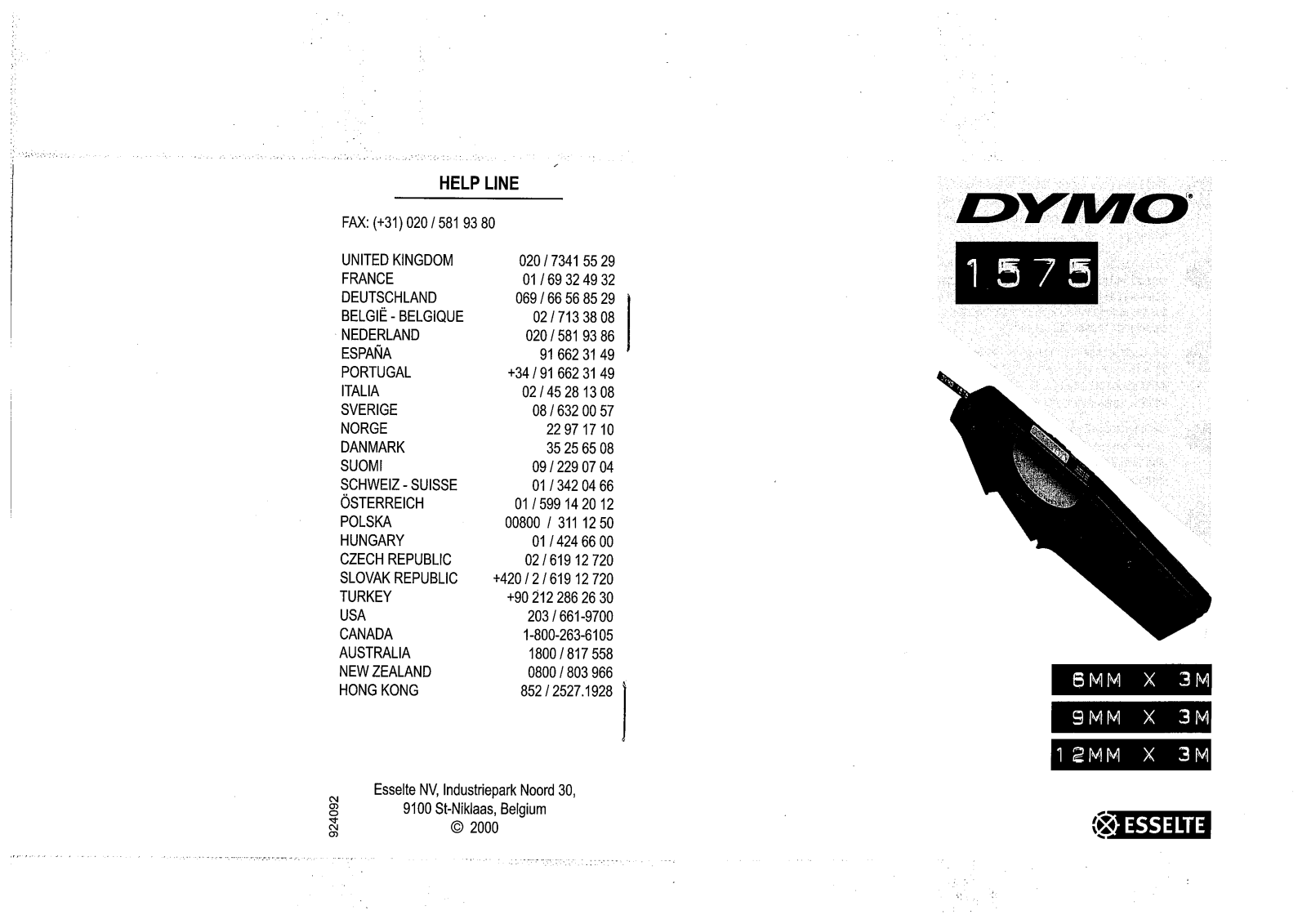 DYMO 1575 User Manual