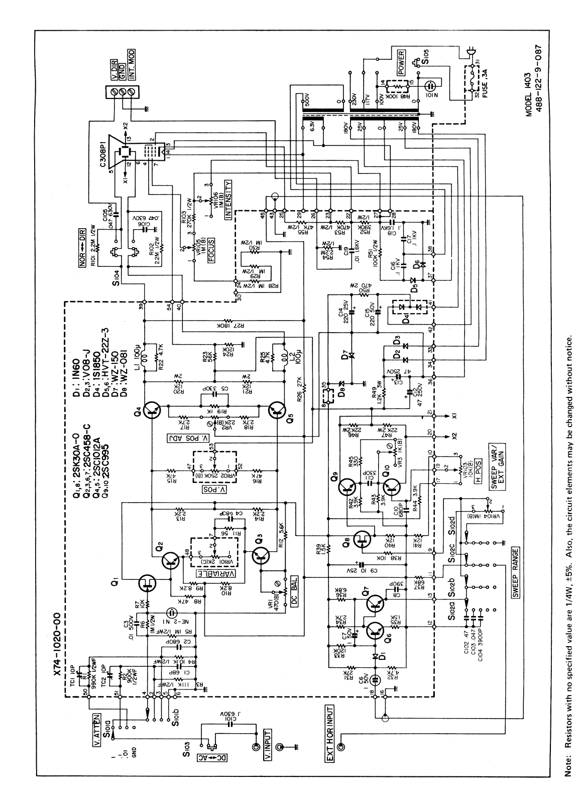 B&K 1403 User Manual