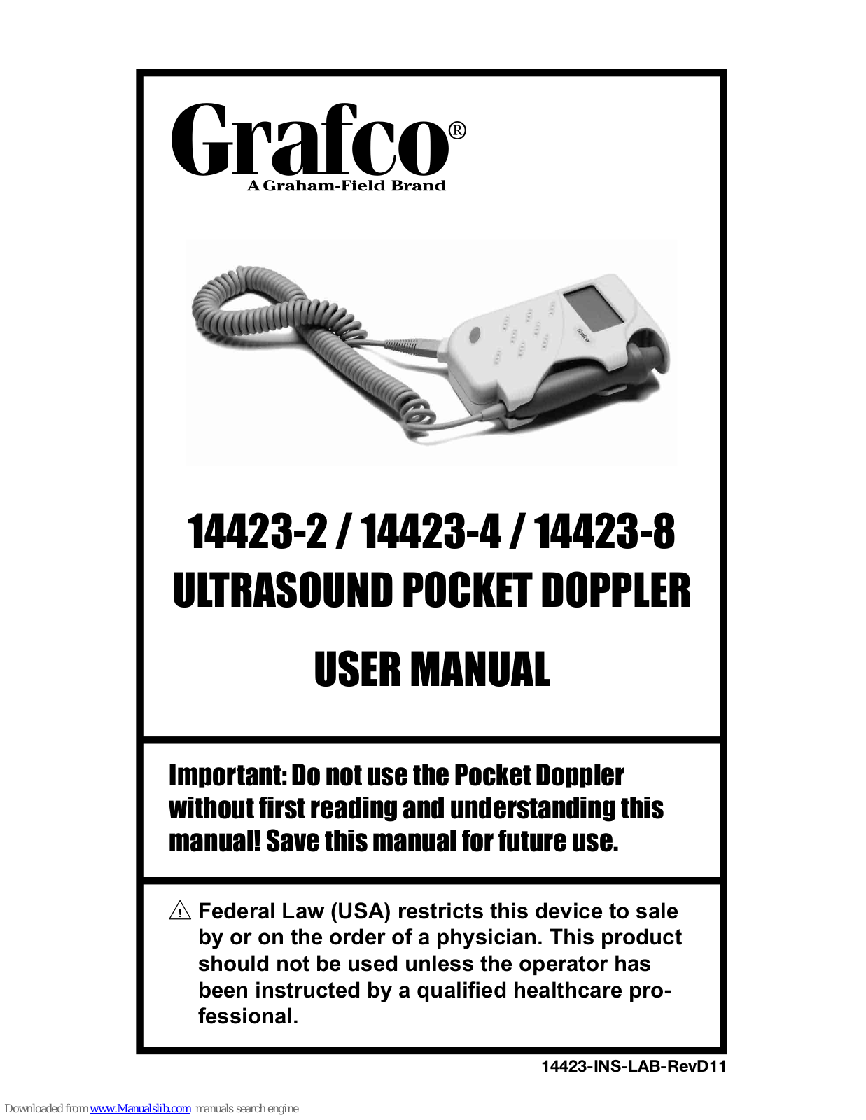 Grafco 14423-2, 14423-4, 14423-8 User Manual